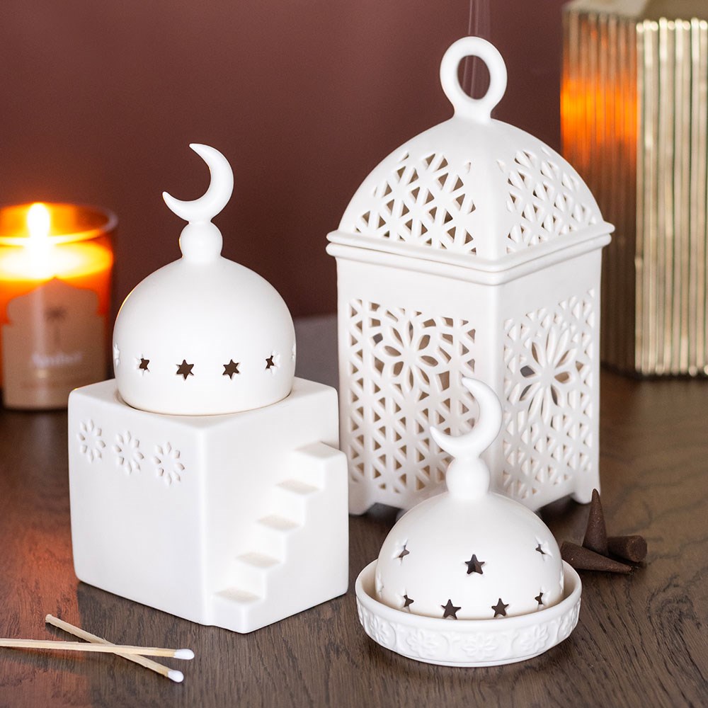 White Ceramic Lantern Multi-Purpose Burner5