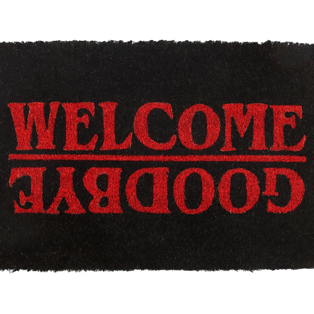 Black Welcome Goodbye Doormat2
