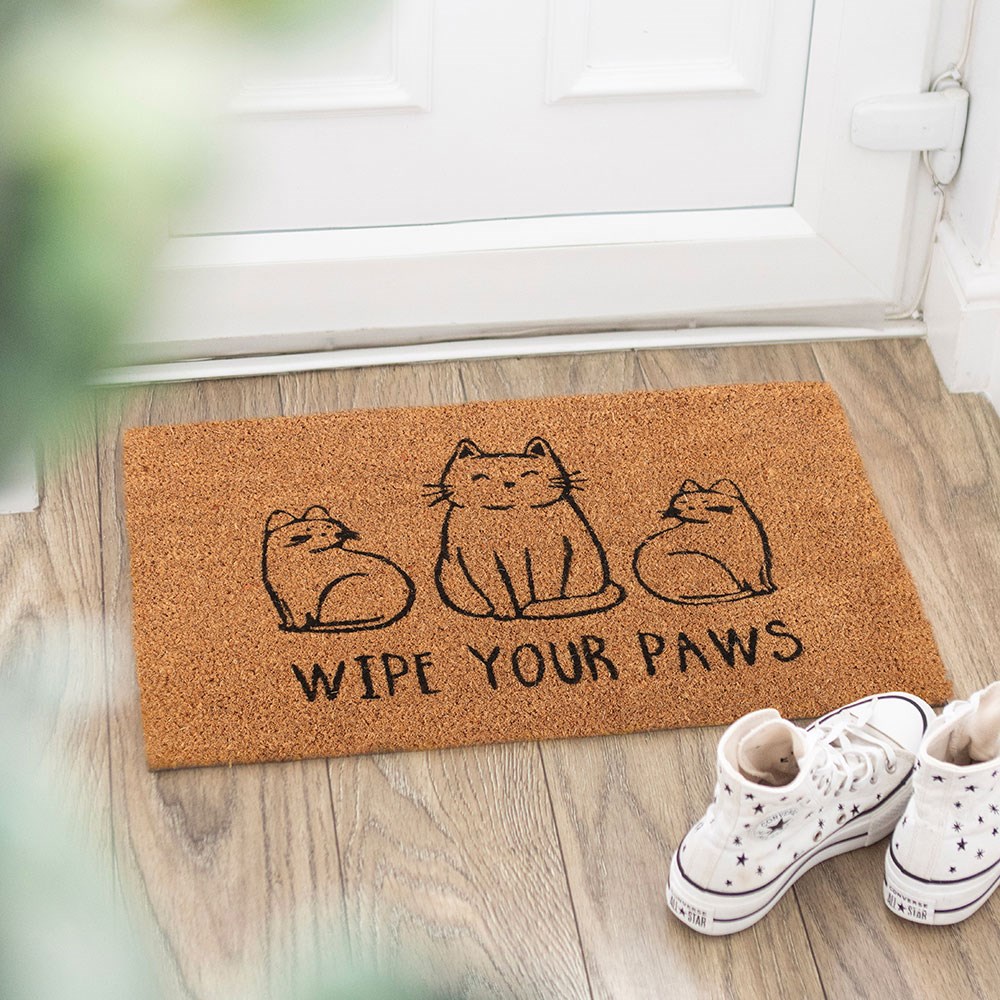 Natural Wipe Your Paws Cat Doormat1