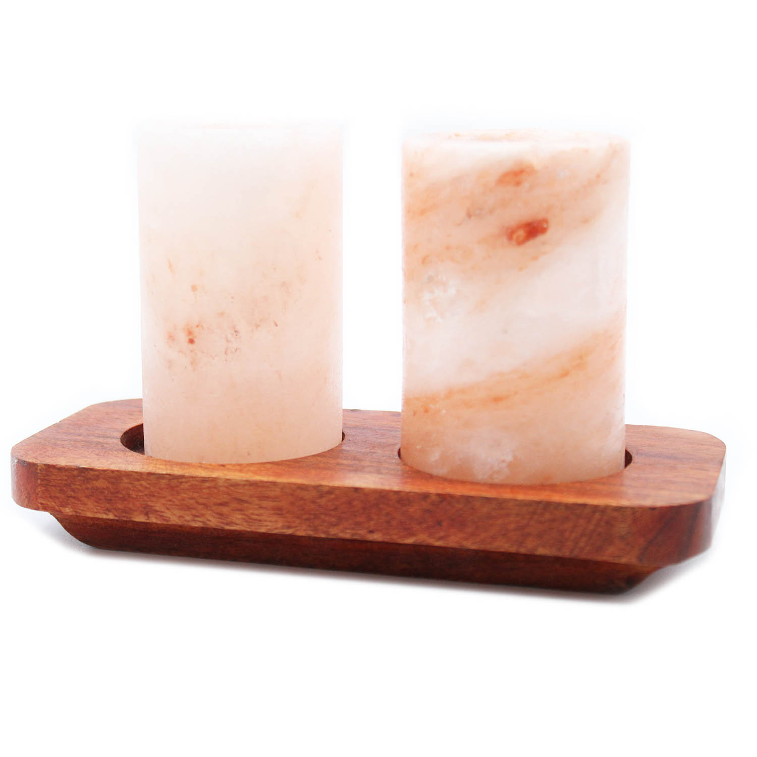 Set of 2 Himalayan Salt Shot Glasses with Acacia Wood Serving Board1