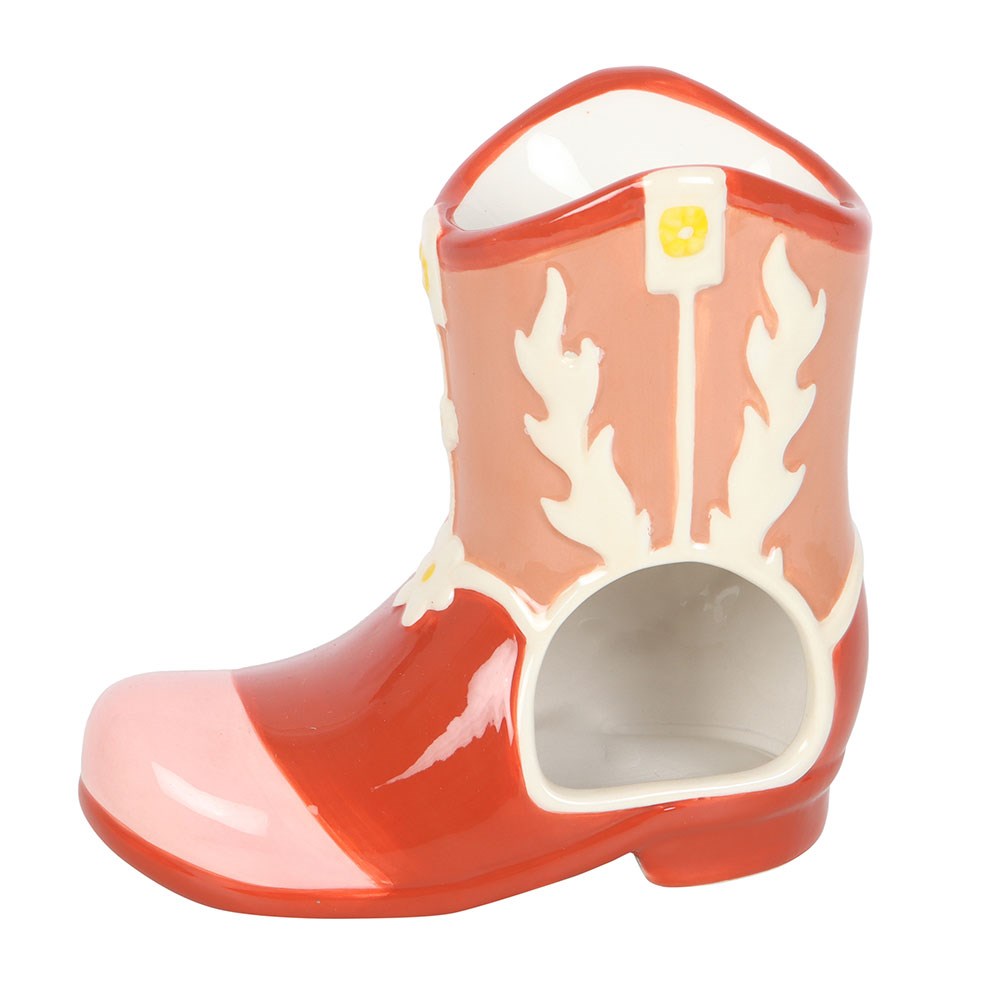 Cowboy Boot Ceramic Oil Burner & Wax Warmer1