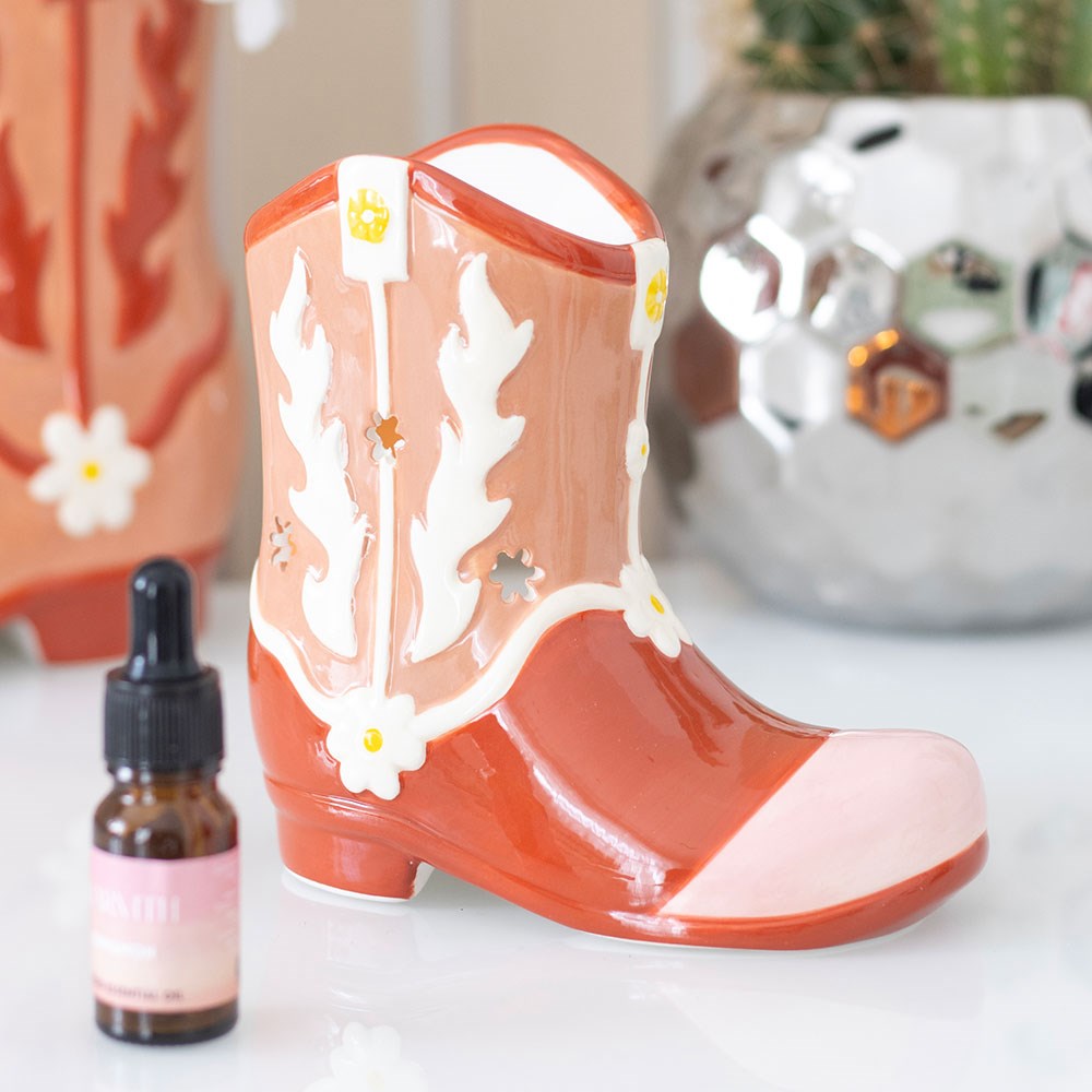 Cowboy Boot Ceramic Oil Burner & Wax Warmer4