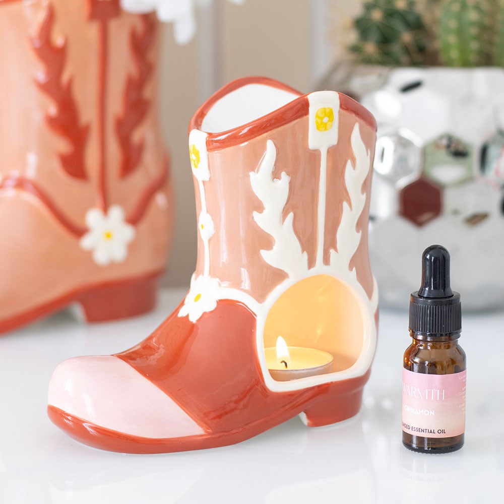 Cowboy Boot Ceramic Oil Burner & Wax Warmer5