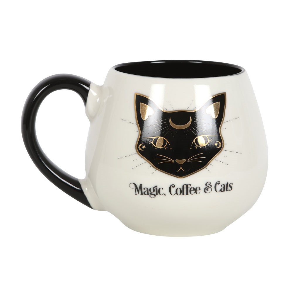 Magic, Coffee & Cats Rounded Mug (500ml)
