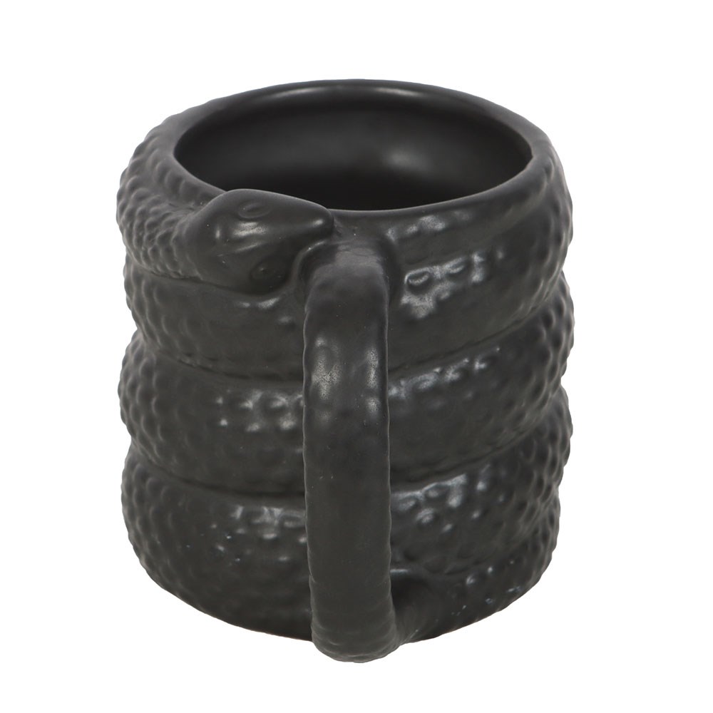 Serpentine Black Coiled Snake Mug (500ml)1
