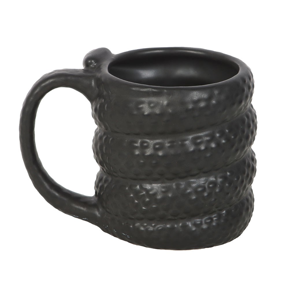 Serpentine Black Coiled Snake Mug (500ml)2