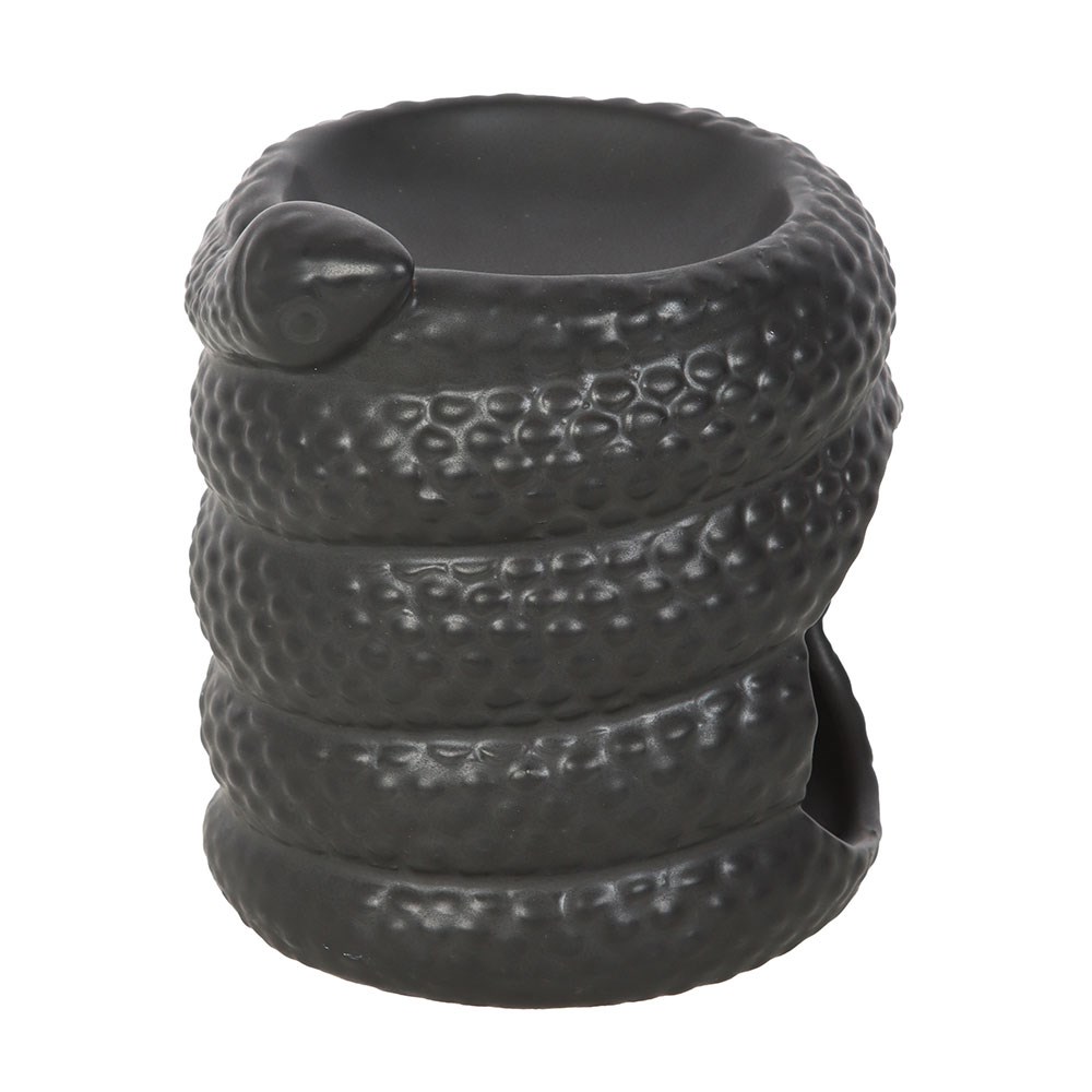Serpentine Black Coiled Snake Oil Burner & Wax Warmer1