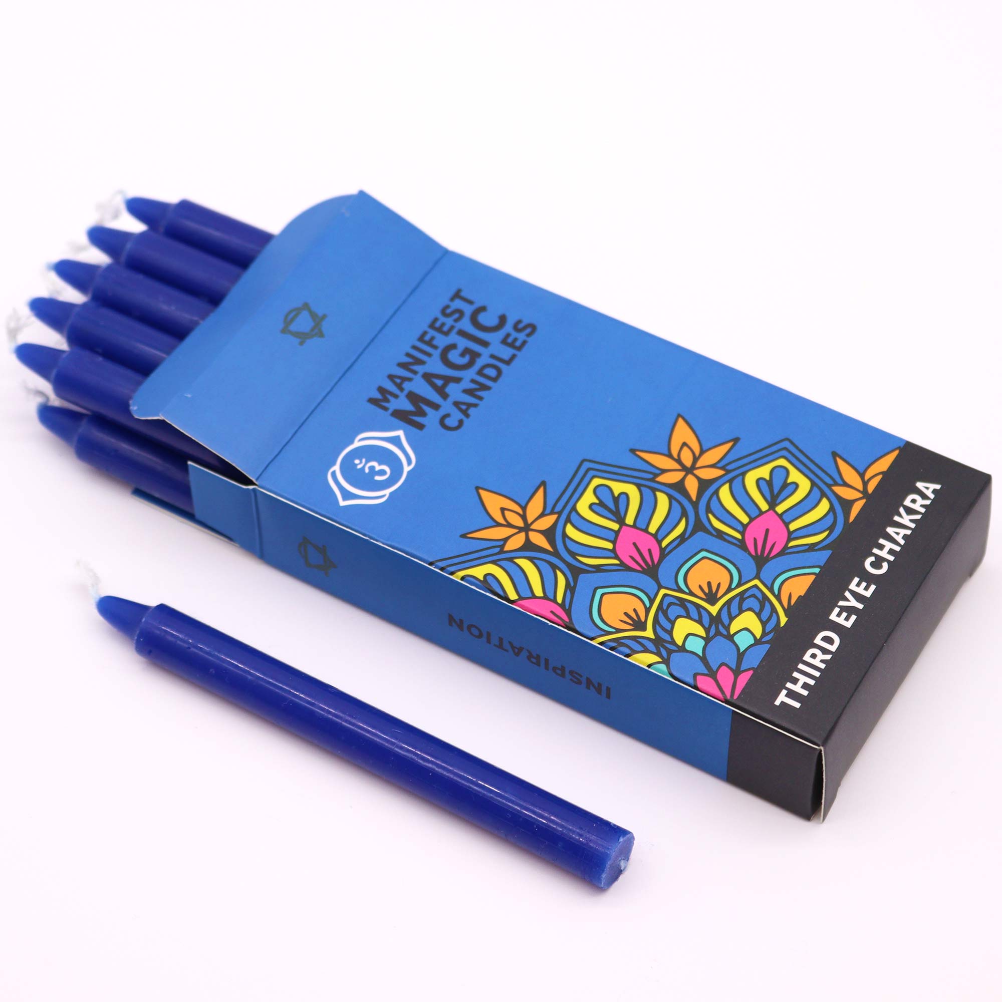 Manifest Magic Candles - Indigo Third Eye Chakra (Pack of 12)1