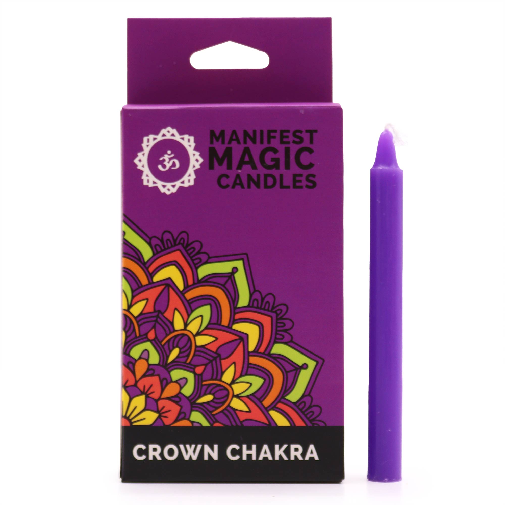 Manifest Magic Candles - Violet Crown Chakra (Pack of 12)