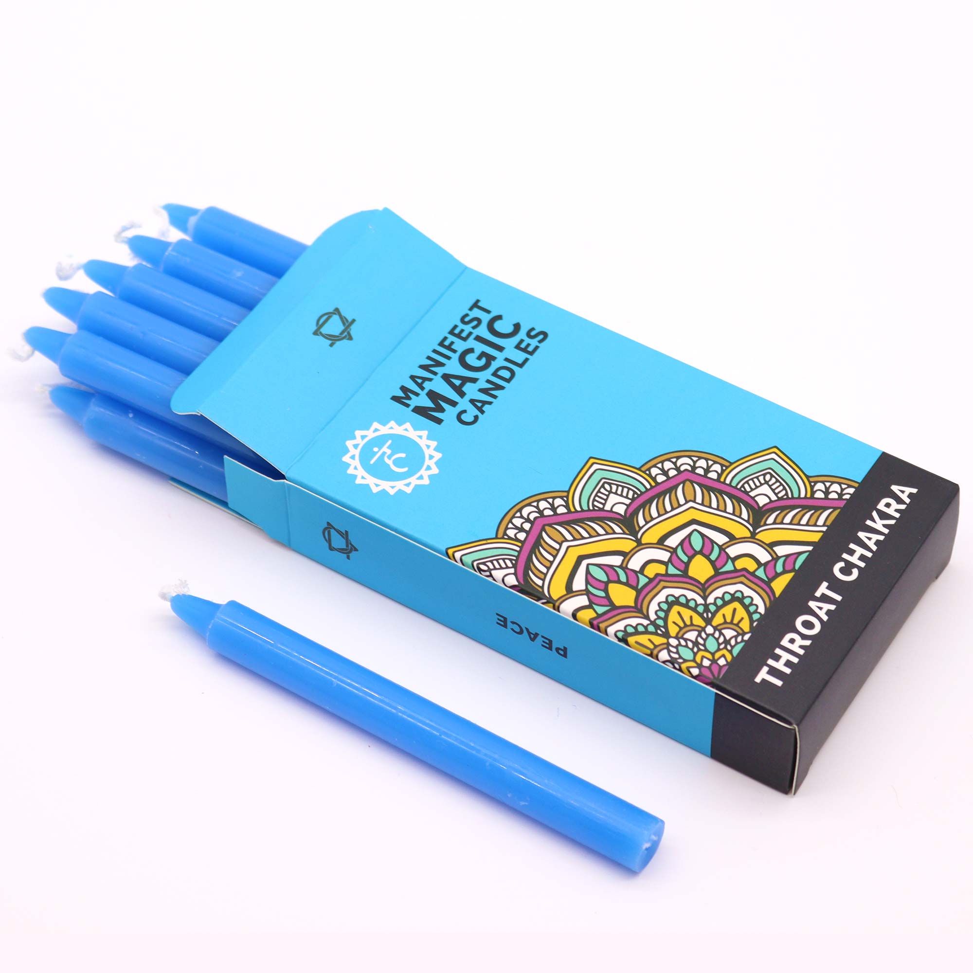 Manifest Magic Candles - Blue Throat Chakra (Pack of 12)1