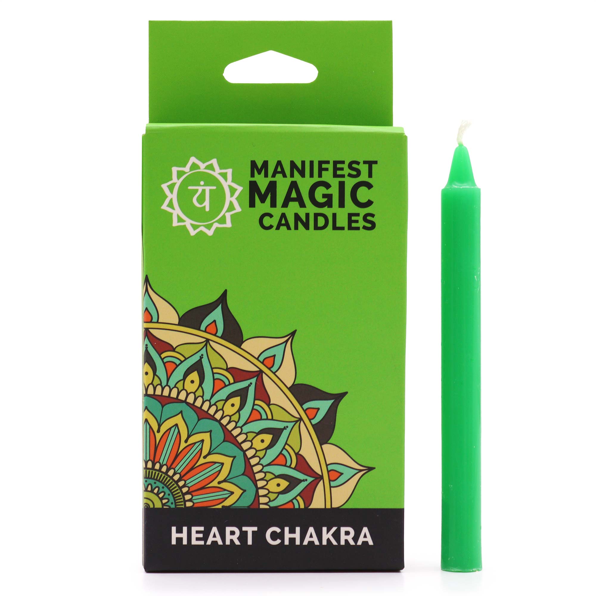 Manifest Magic Candles - Green Heart Chakra (Pack of 12)