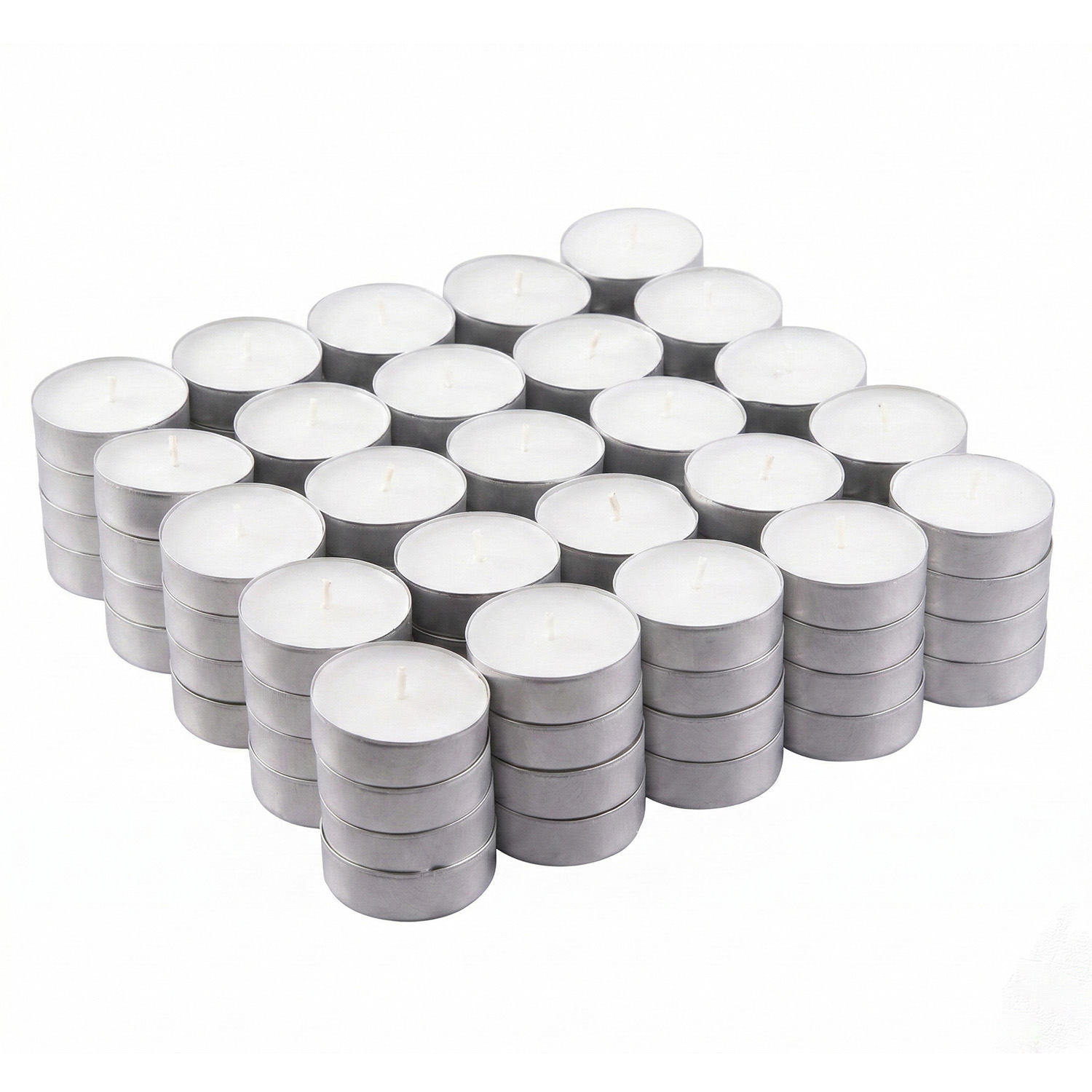 100x Unscented Tealight Candles (4 Hour Burn Time)