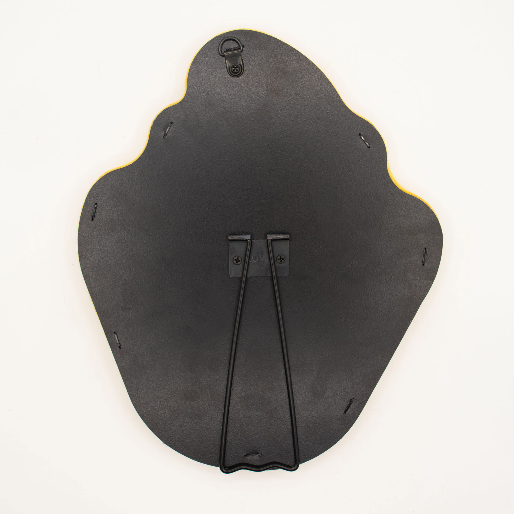 Marigold Velvet Asymmetric Flame Mirror - 23x27.5cm3