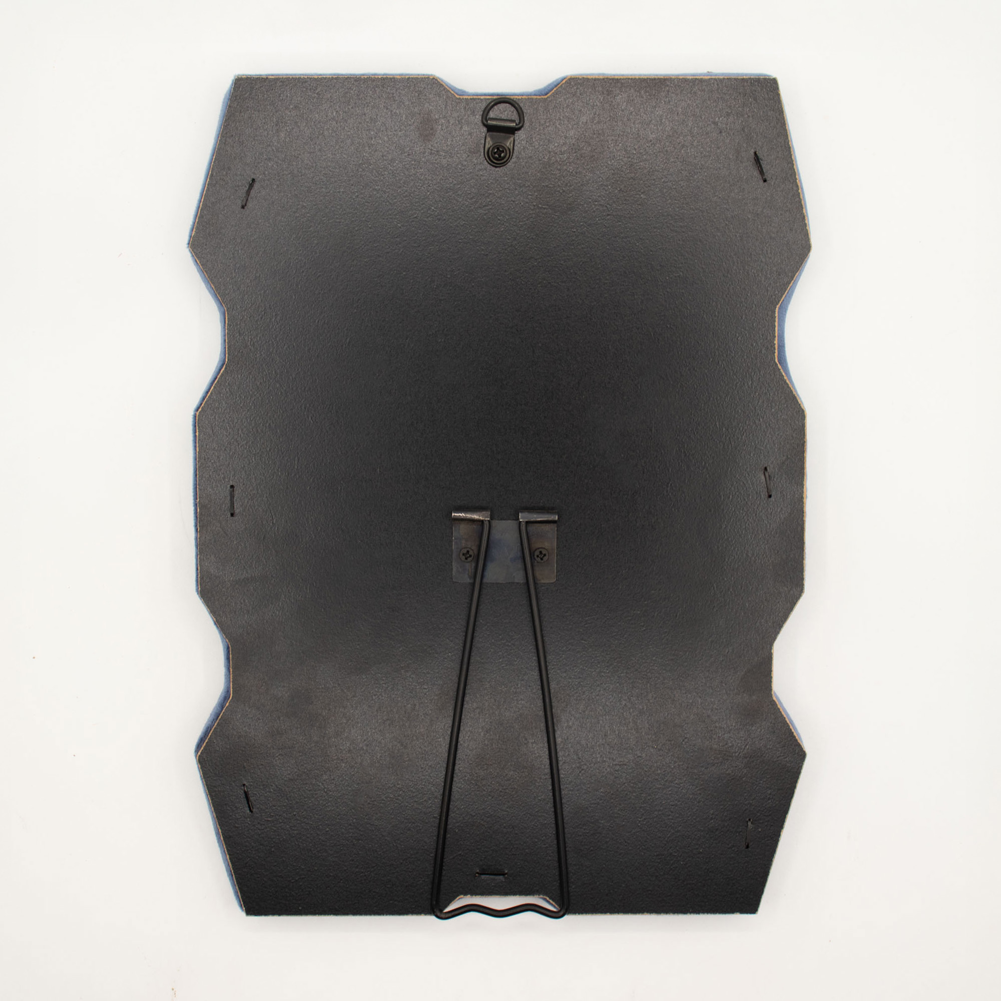 Royal Blue Velvet Chunky Scalloped Mirror - 30.5x22.5cm3