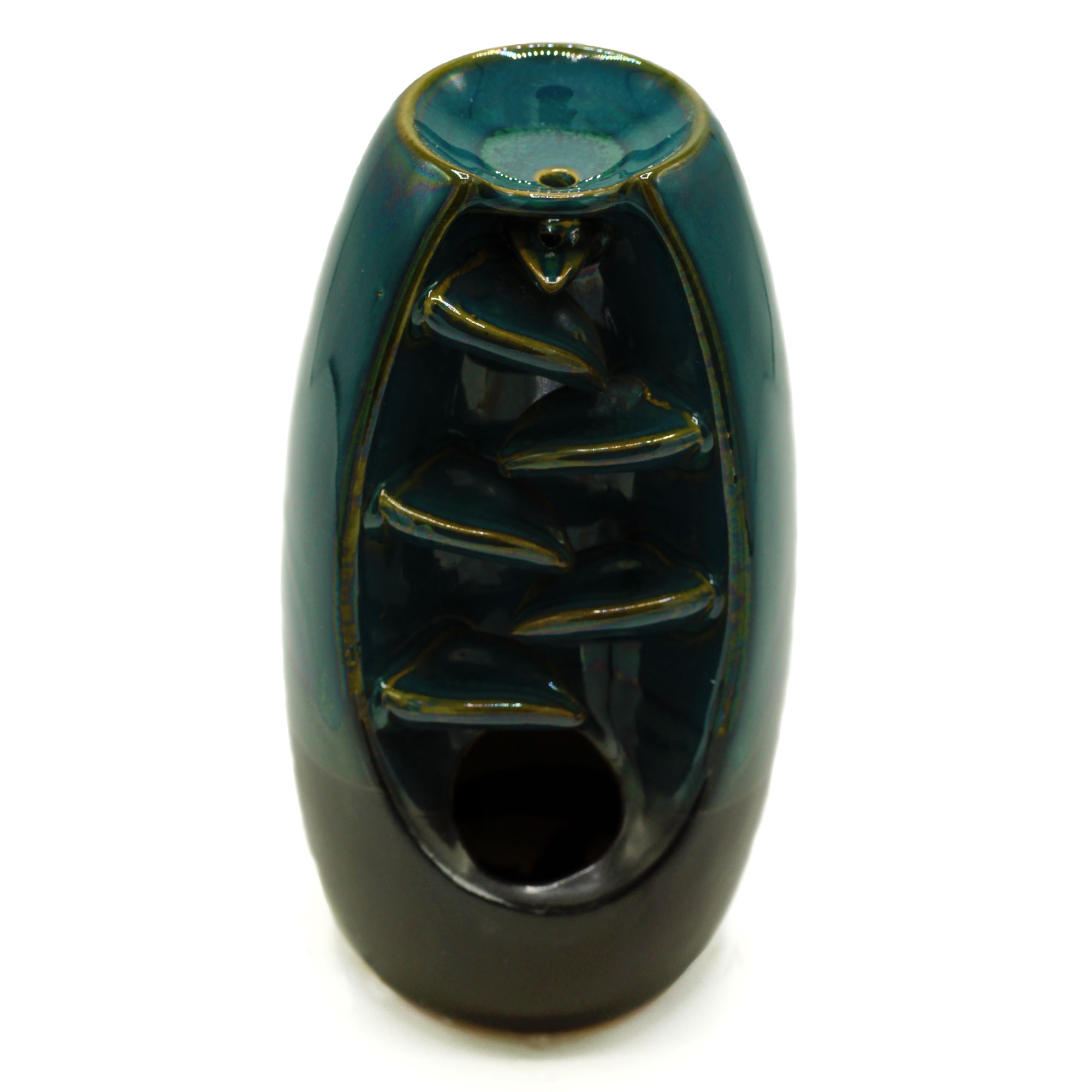 Serene Oval Cascade Backflow Incense Burner1
