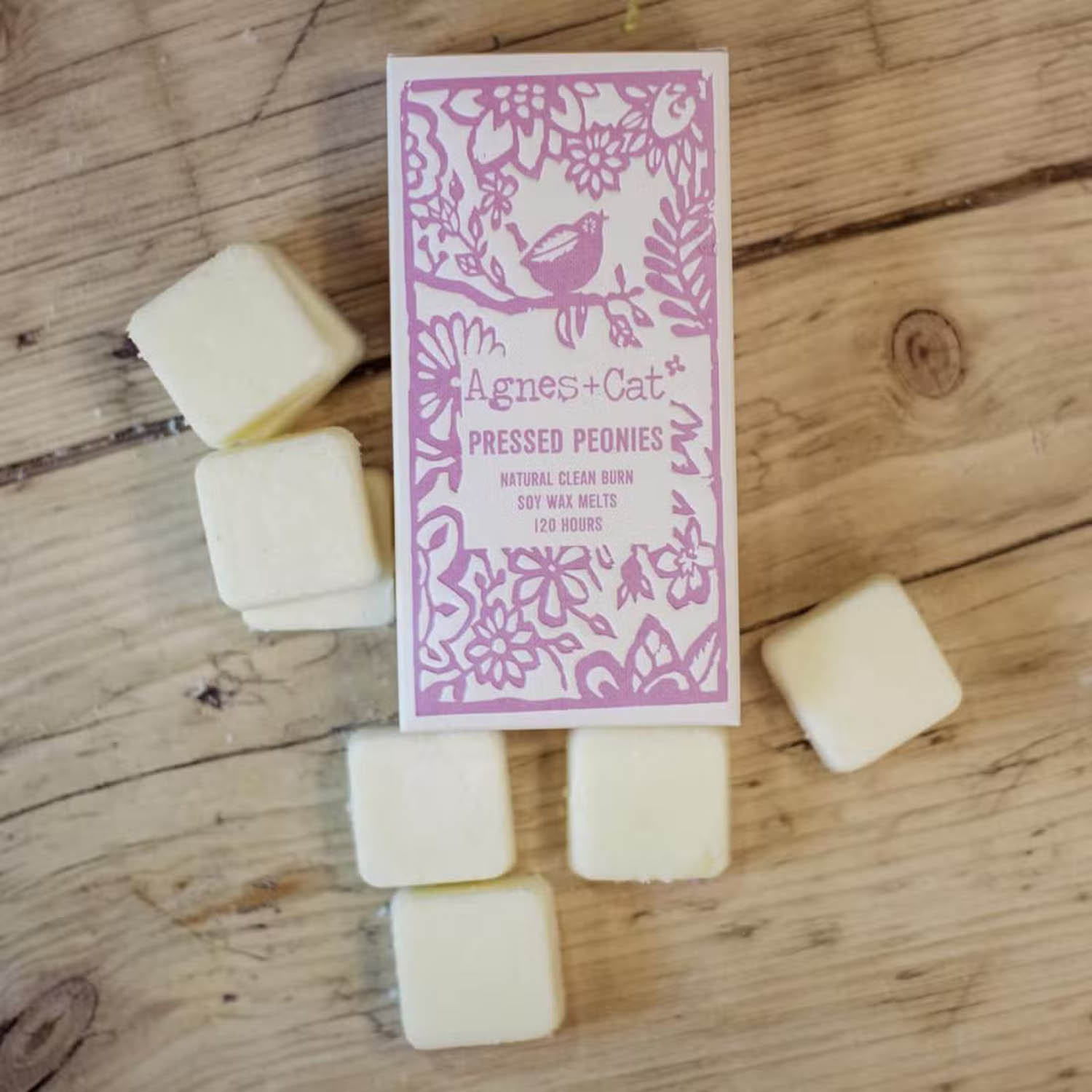 Agnes & Cat Pressed Peonies Soy Wax Melts - Box of 82