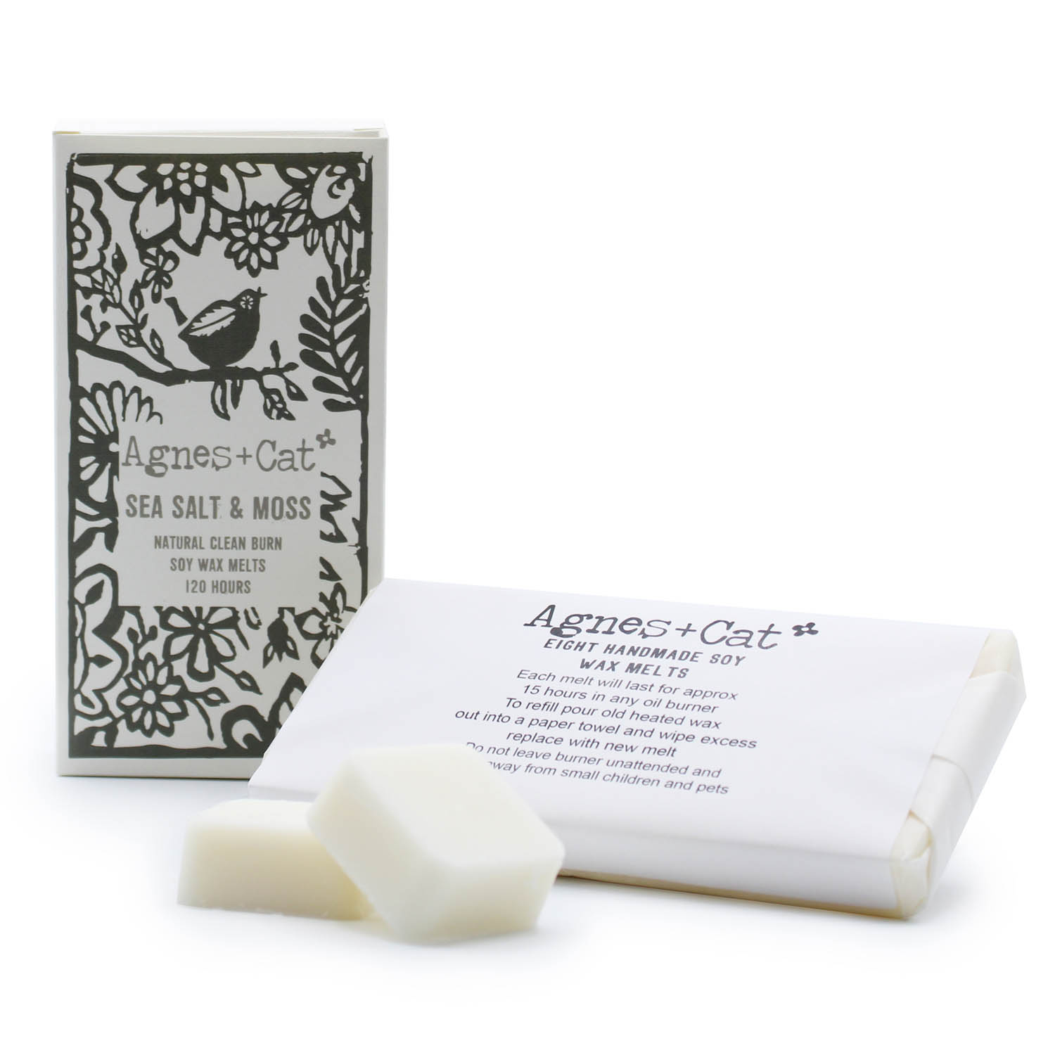 Agnes & Cat Sea Salt + Moss Soy Wax Melts - Box of 8