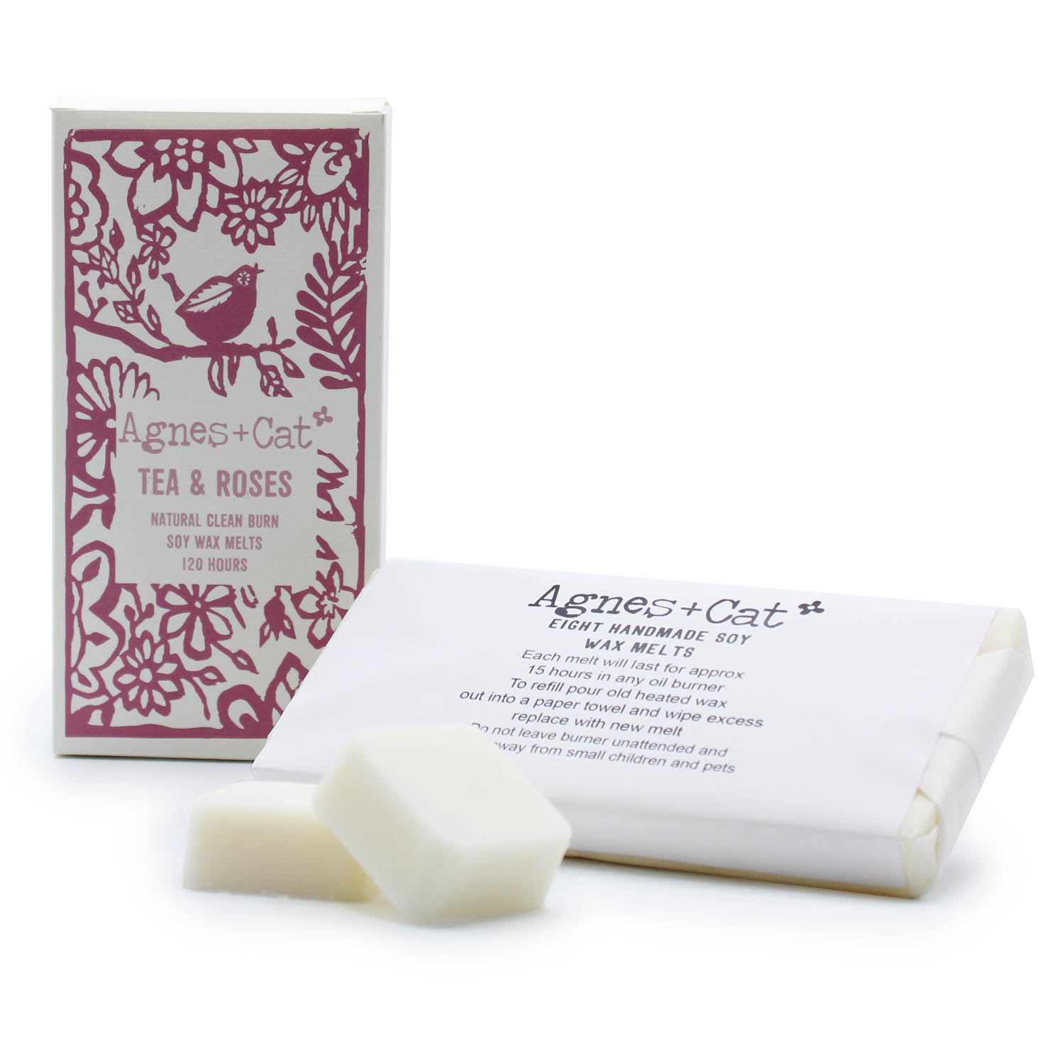 Agnes & Cat Tea & Roses Soy Wax Melts - Box of 8