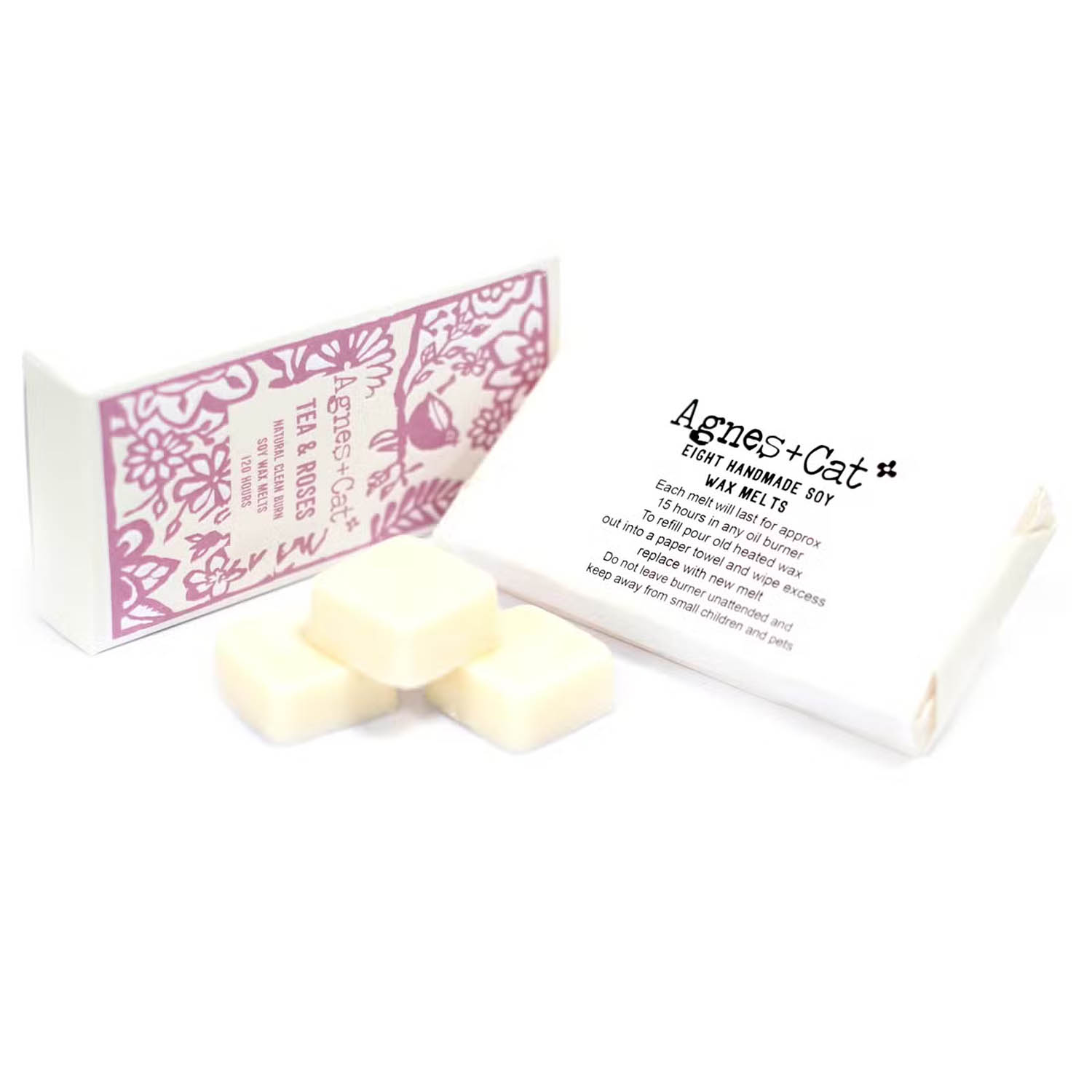 Agnes & Cat Tea & Roses Soy Wax Melts - Box of 81