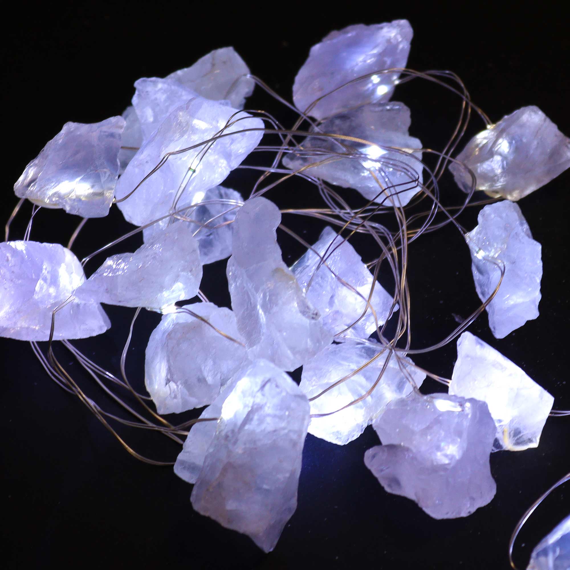 Rock Quartz Gemstone Enchantment String Lights (227cm)1