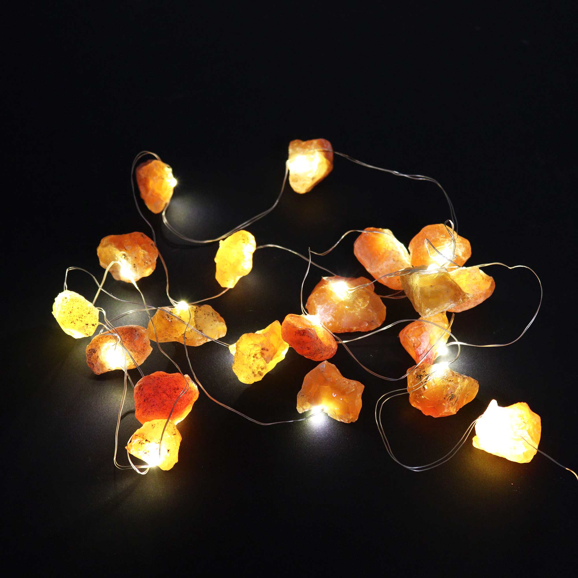 Orange Jade Gemstone Enchantment String Lights (227cm)1
