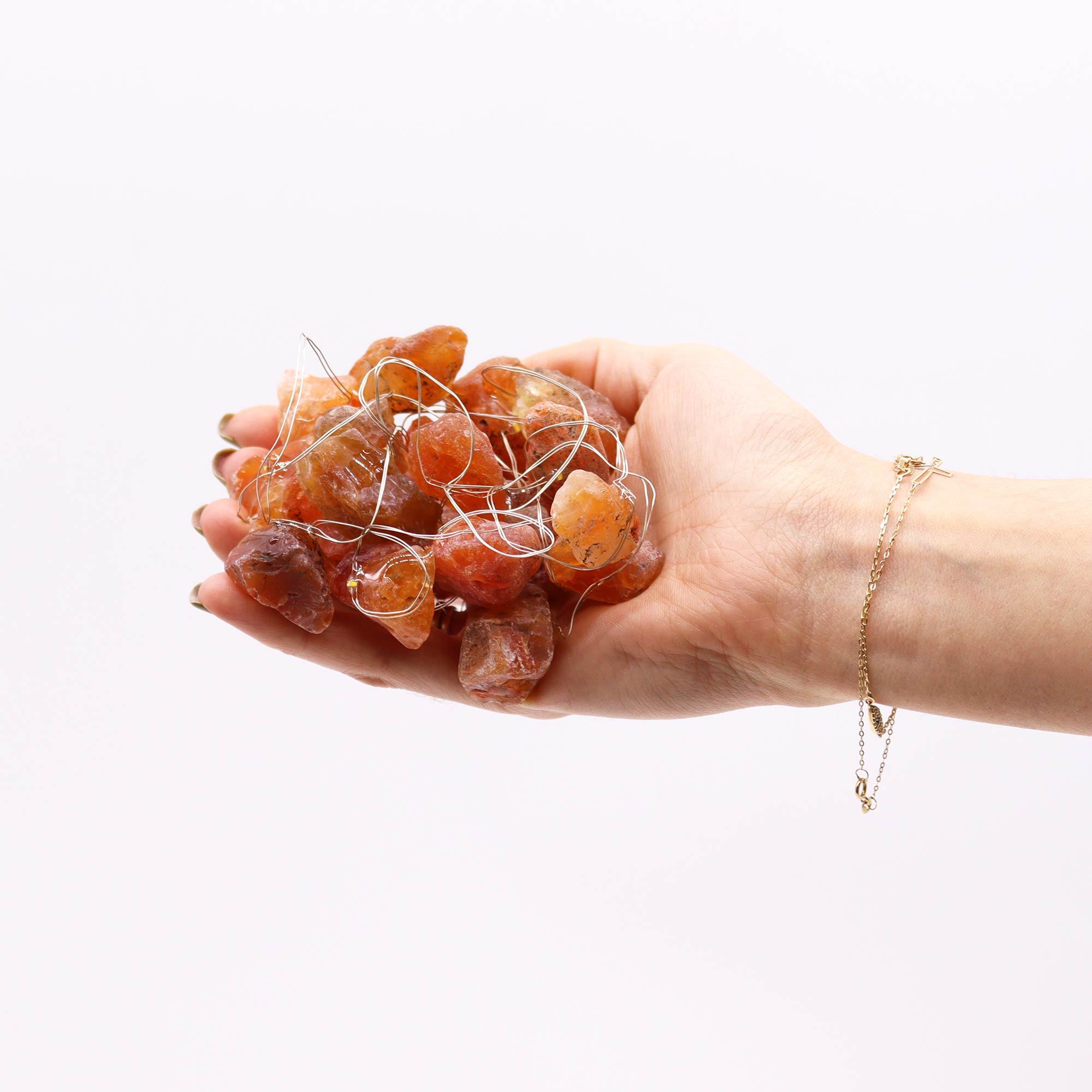 Orange Jade Gemstone Enchantment String Lights (227cm)2