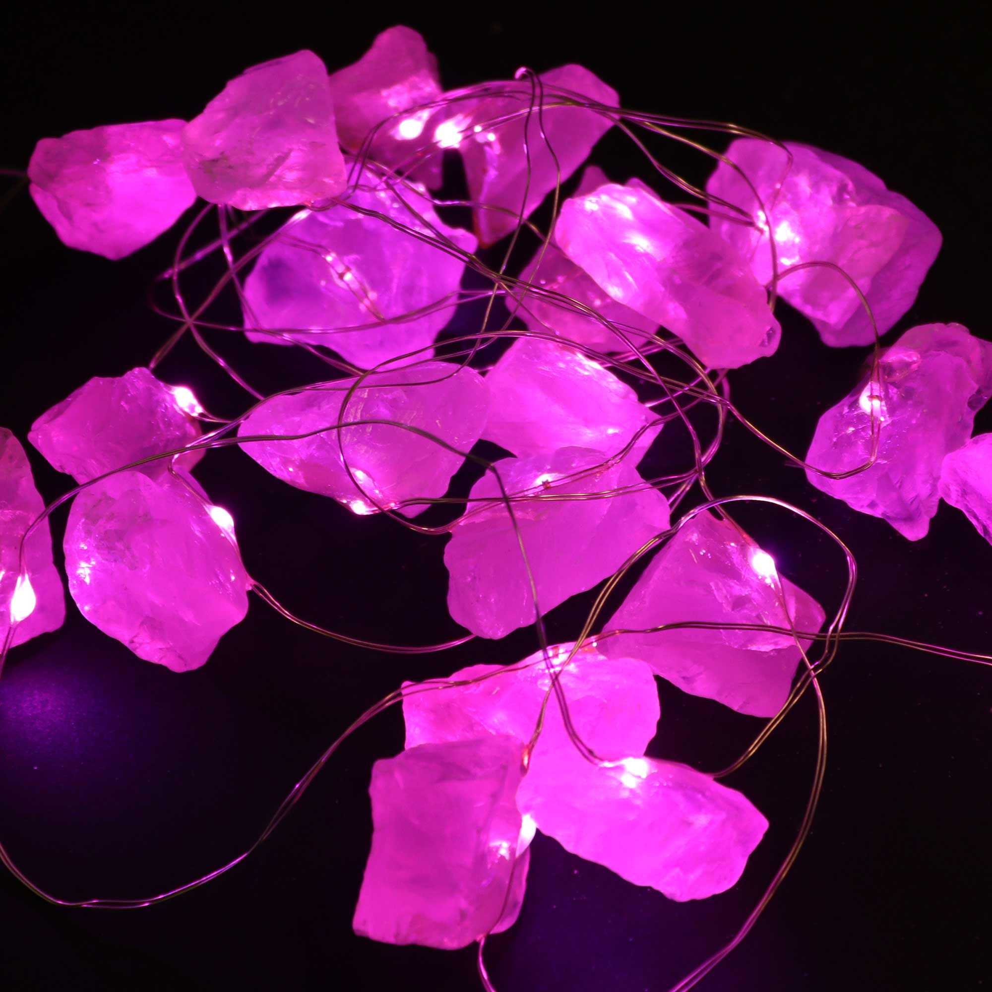 Rose Quartz Gemstone Enchantment String Lights (227cm)1