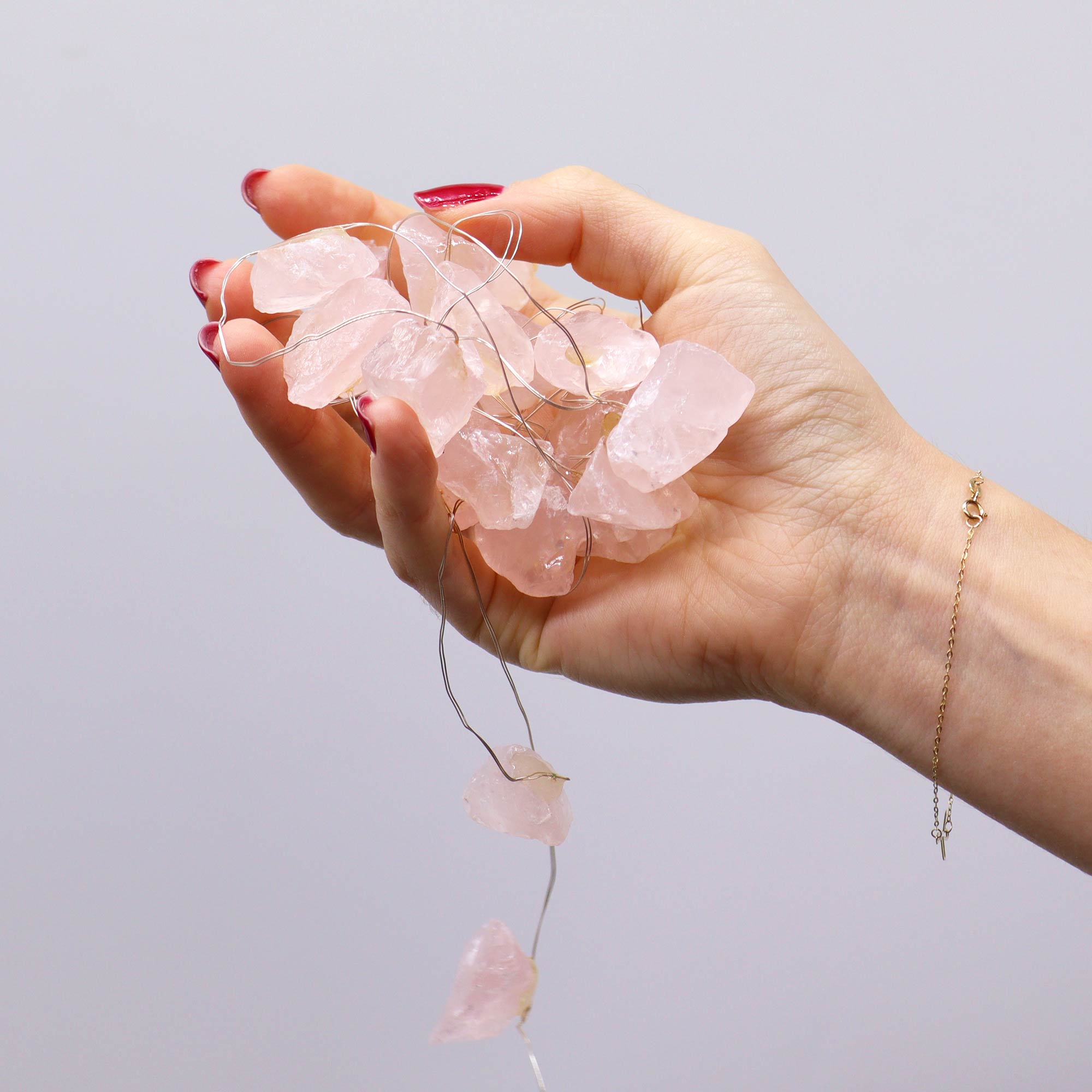 Rose Quartz Gemstone Enchantment String Lights (227cm)3