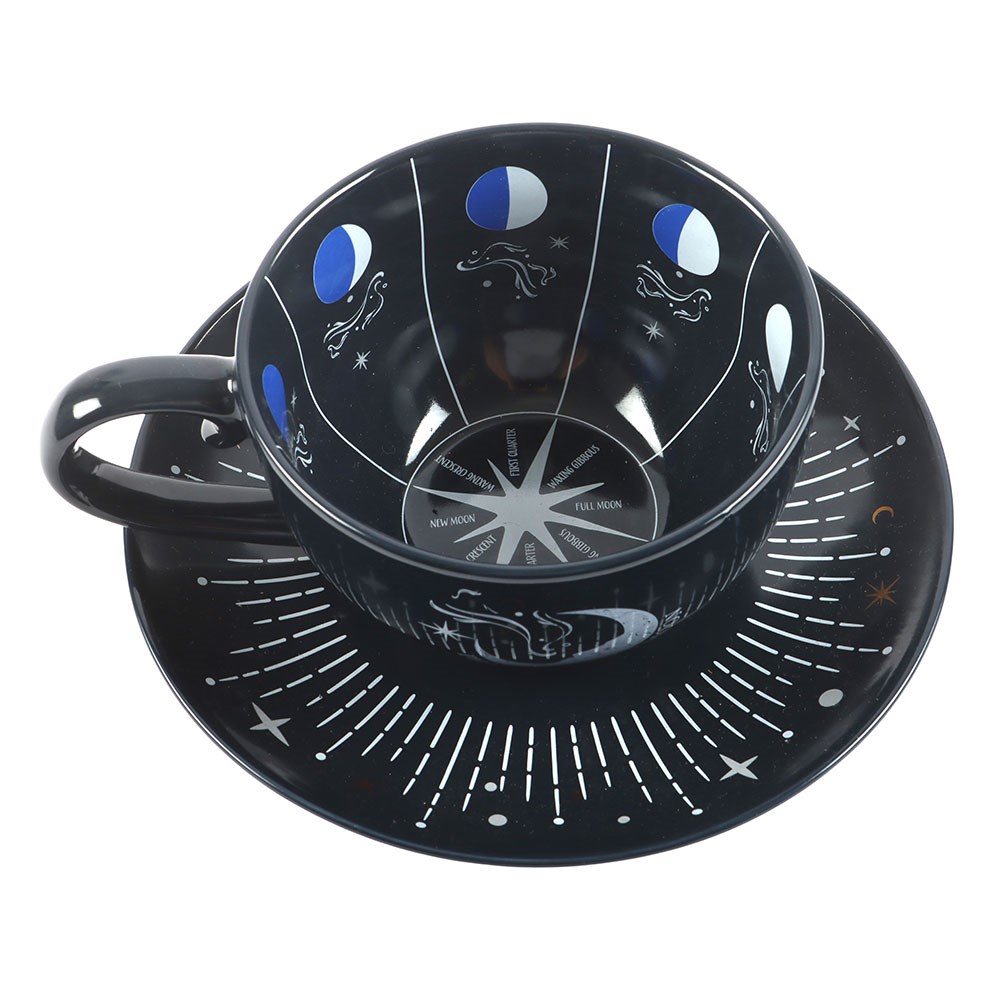 Celestial Blue Moon Phase Teacup & Saucer Set (500ml)1