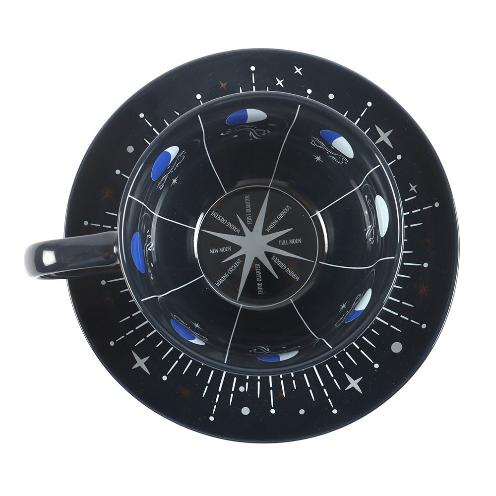 Celestial Blue Moon Phase Teacup & Saucer Set (500ml)2