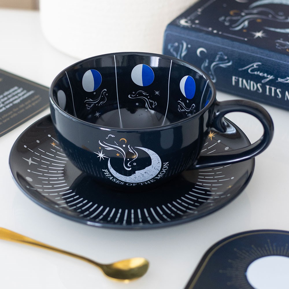 Celestial Blue Moon Phase Teacup & Saucer Set (500ml)3