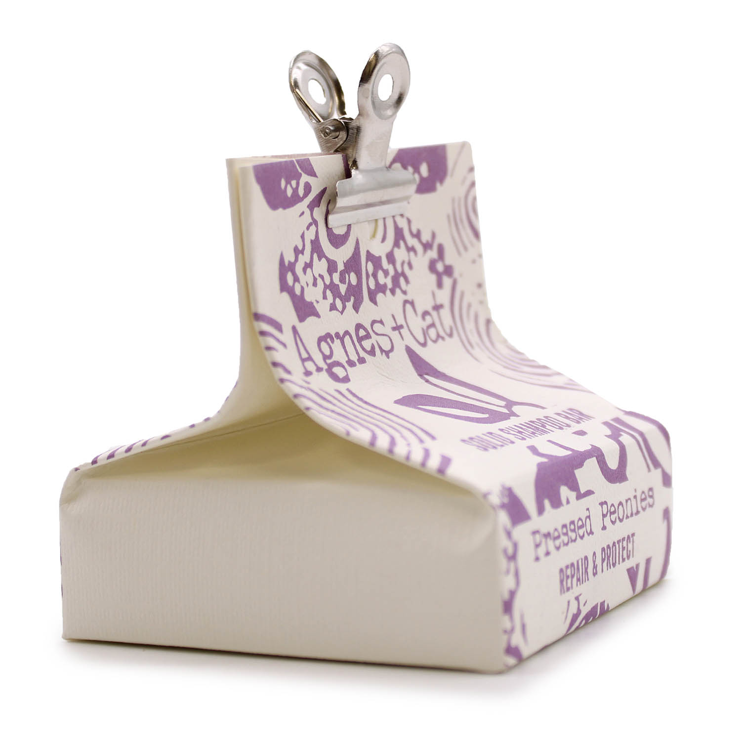 Agnes + Cat Pressed Peonies Solid Shampoo Bar - Repair & Protect3