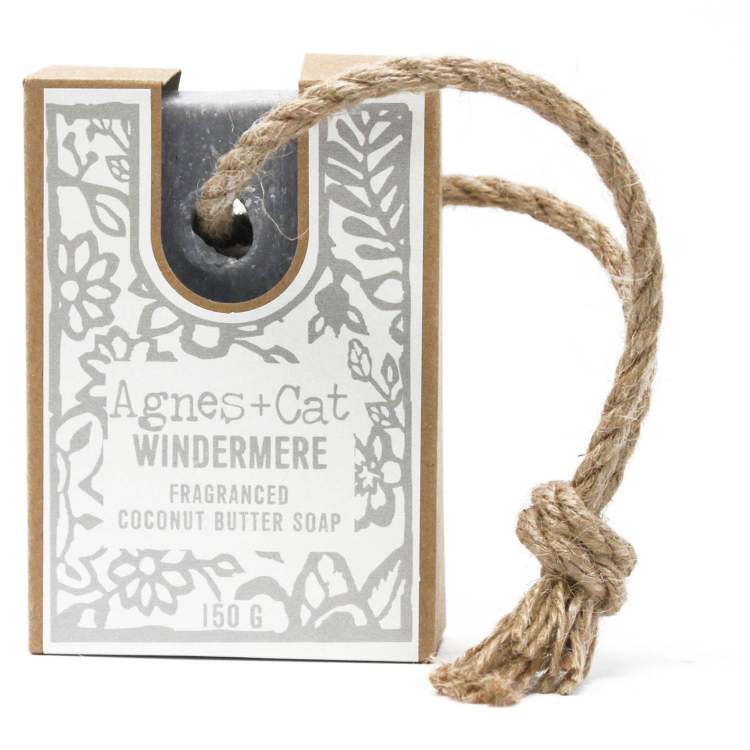 Agnes + Cat Fragranced Coconut Butter Soap on a Rope - Windermere