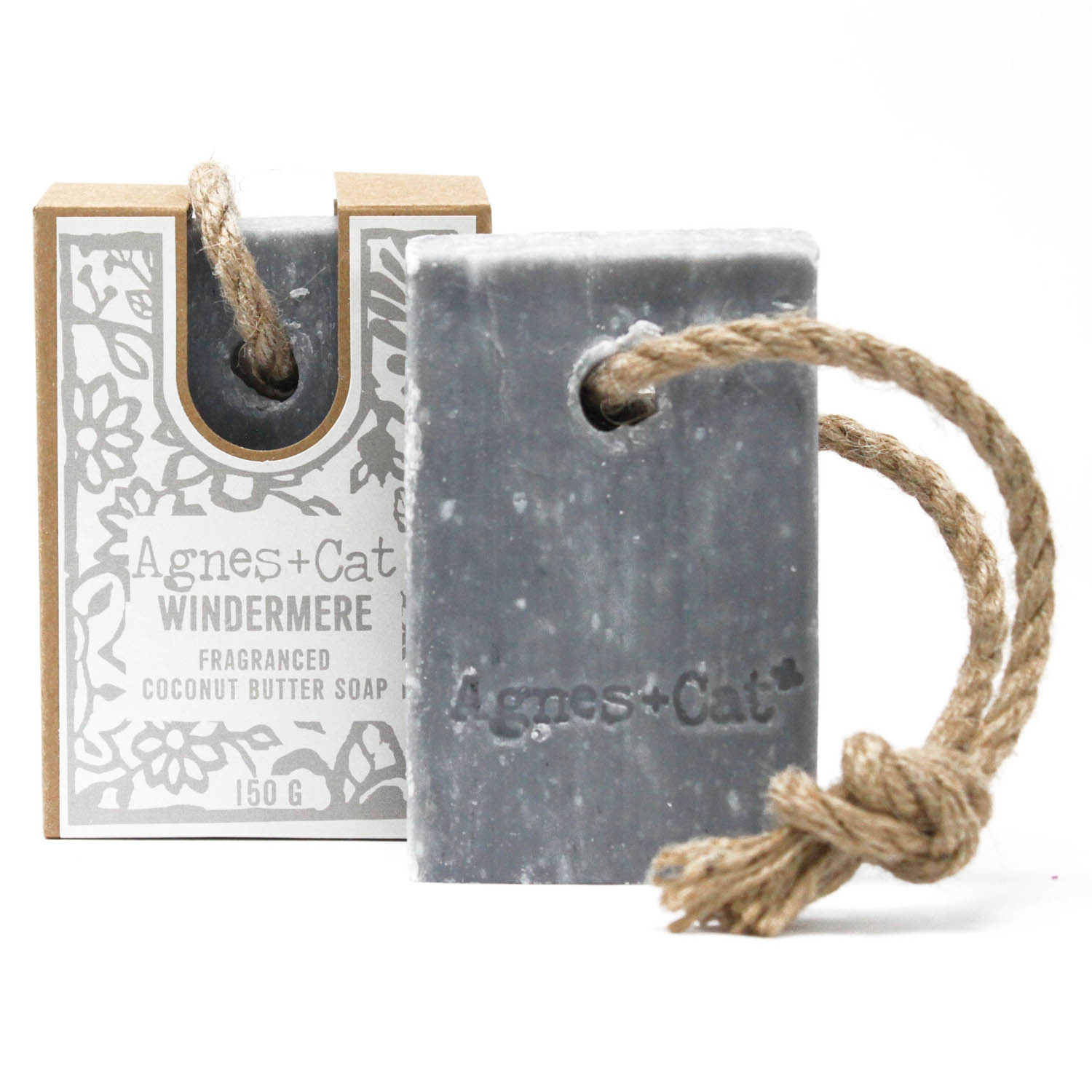 Agnes + Cat Fragranced Coconut Butter Soap on a Rope - Windermere2