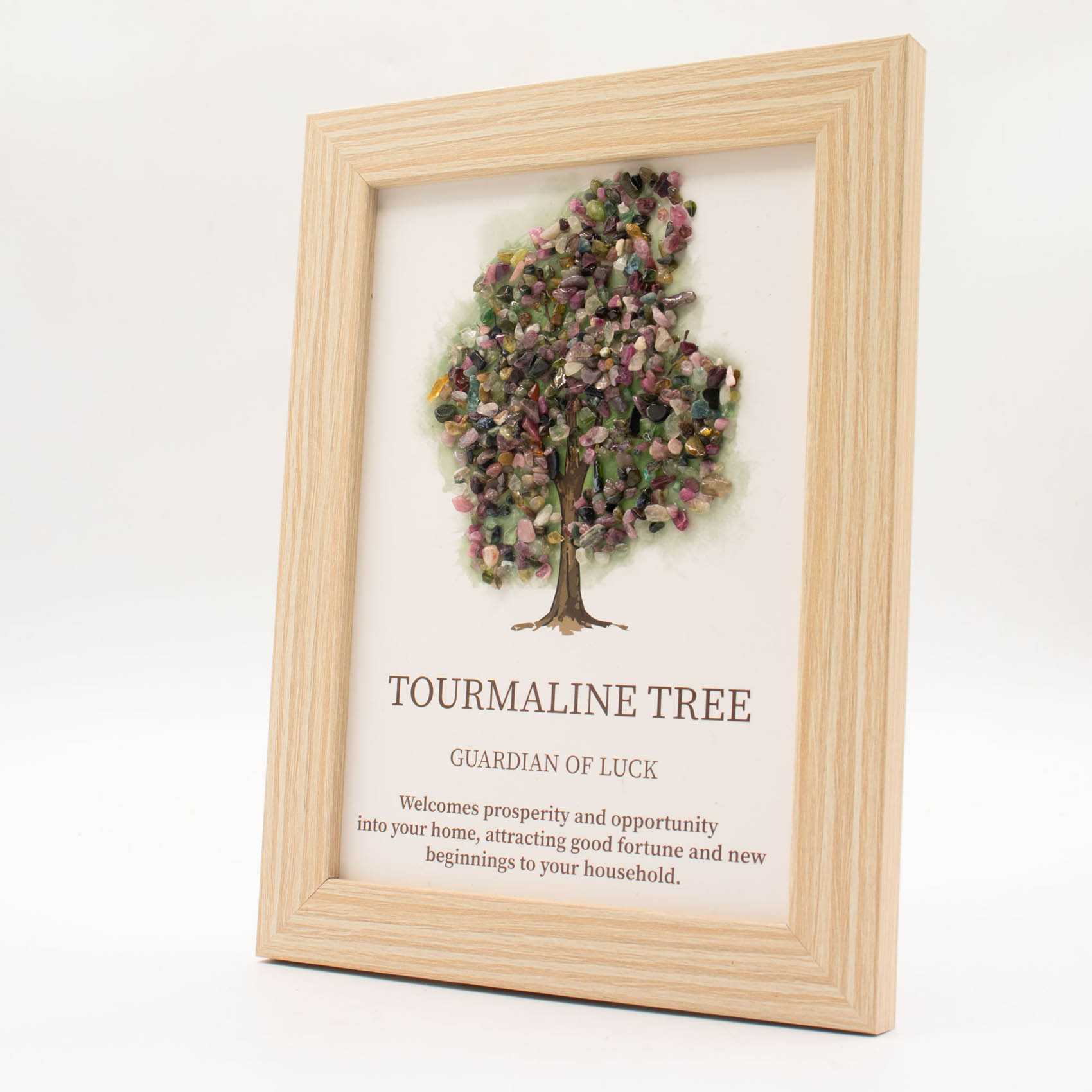 Framed Tourmaline Tree of Life Gemstone Picture1