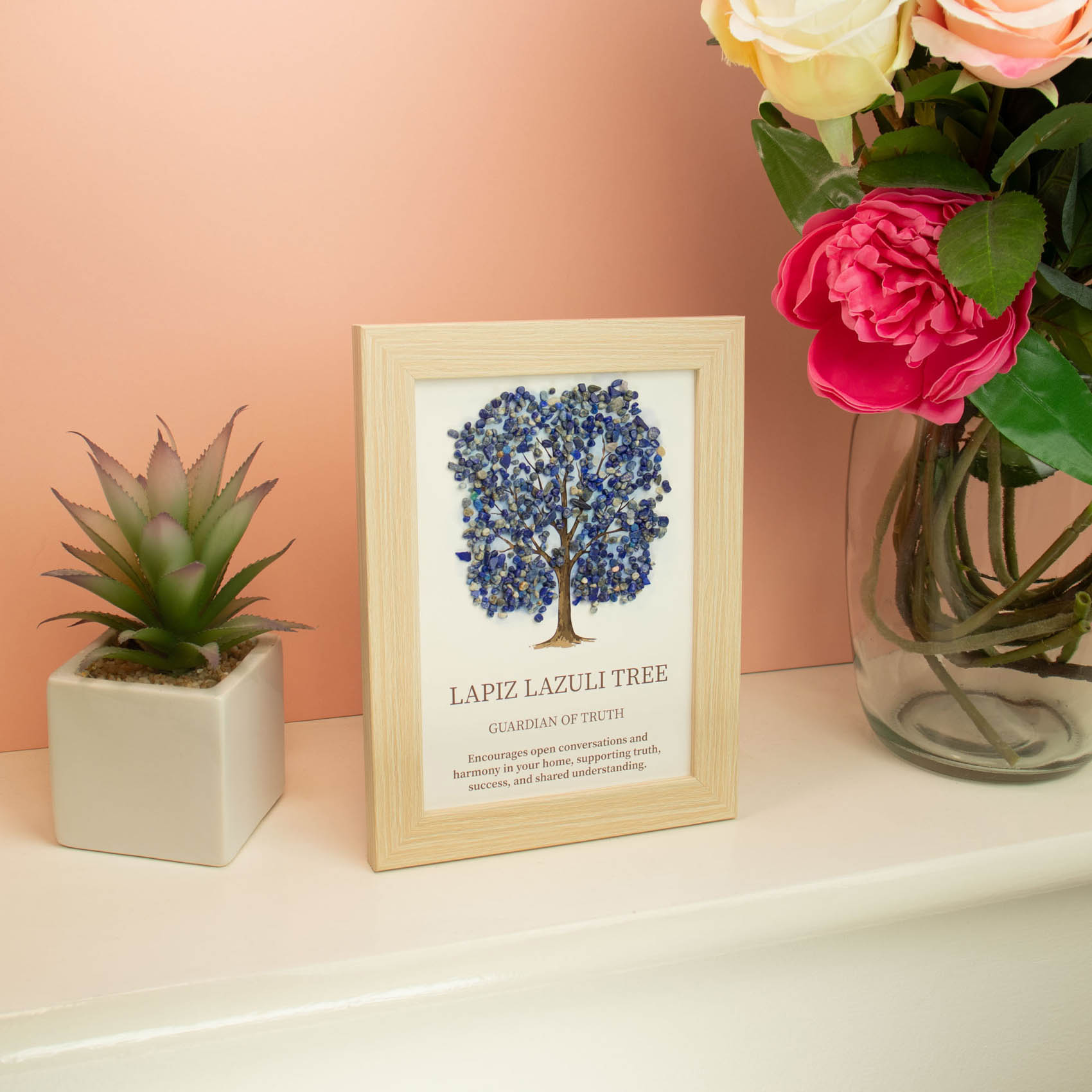 Framed Lapis Lazuli Tree of Life Gemstone Picture2