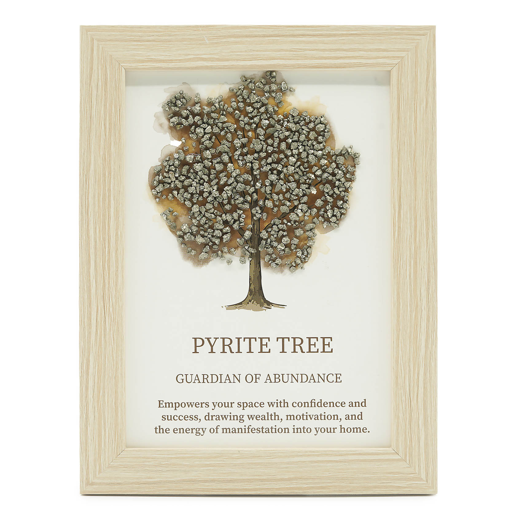 Framed Pyrite Tree of Life Gemstone Picture