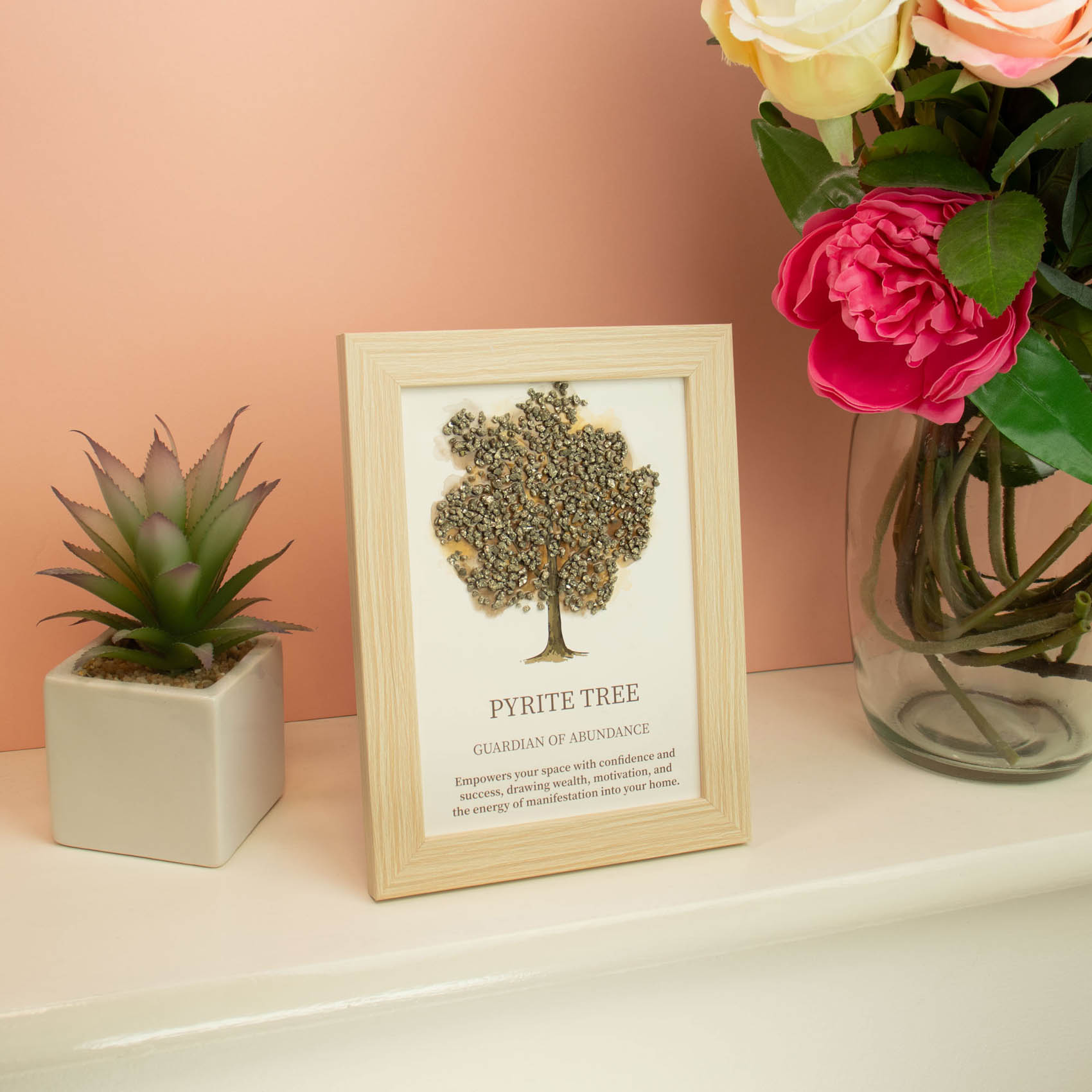 Framed Pyrite Tree of Life Gemstone Picture2