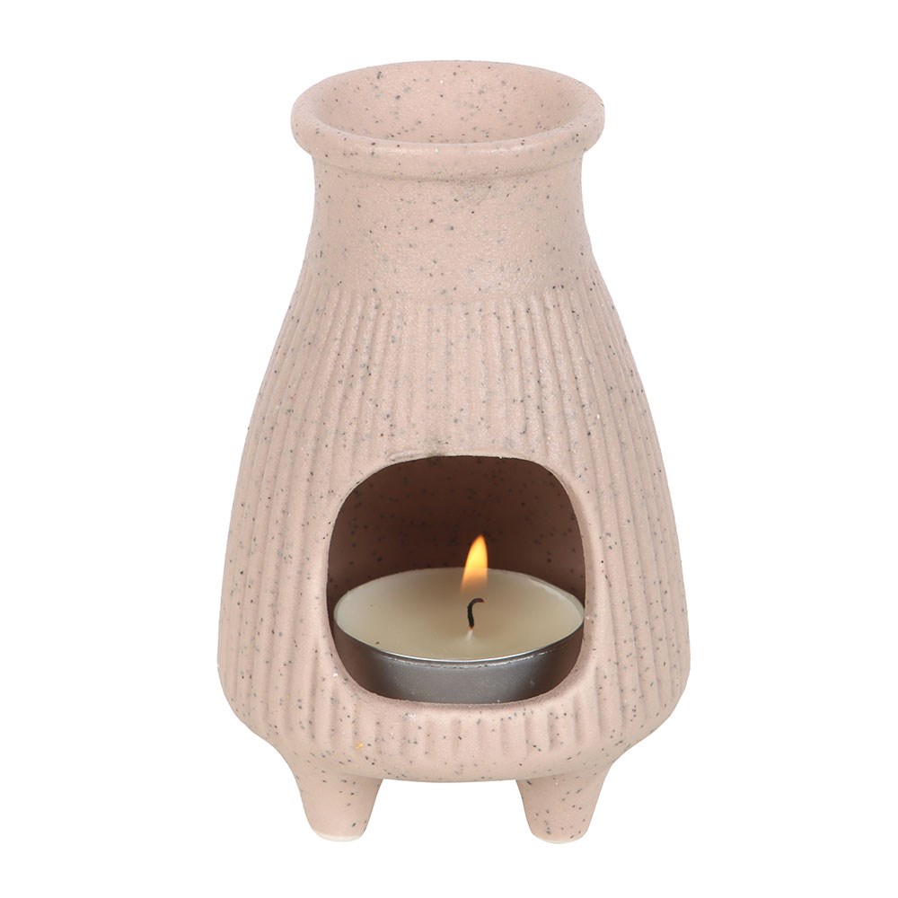 Blush Pink Ribbed Ceramic Palo Santo Brick Burner2