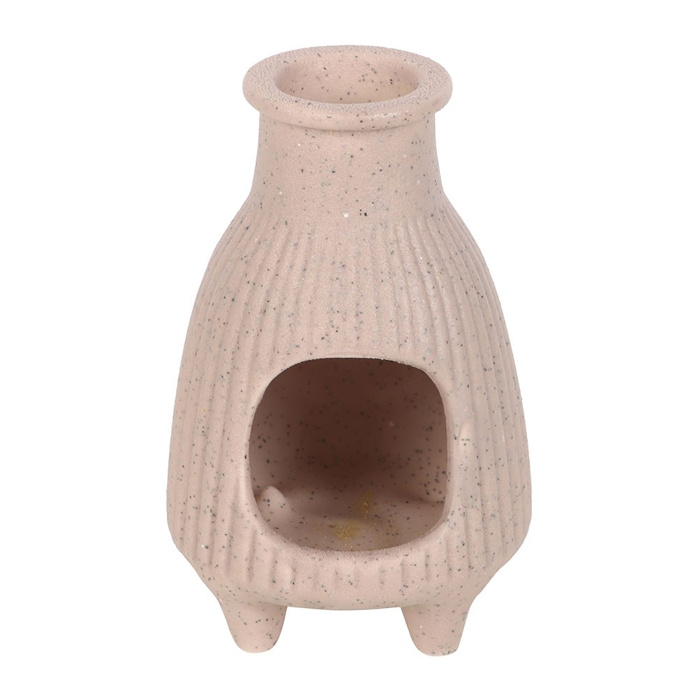 Blush Pink Ribbed Ceramic Palo Santo Burner1