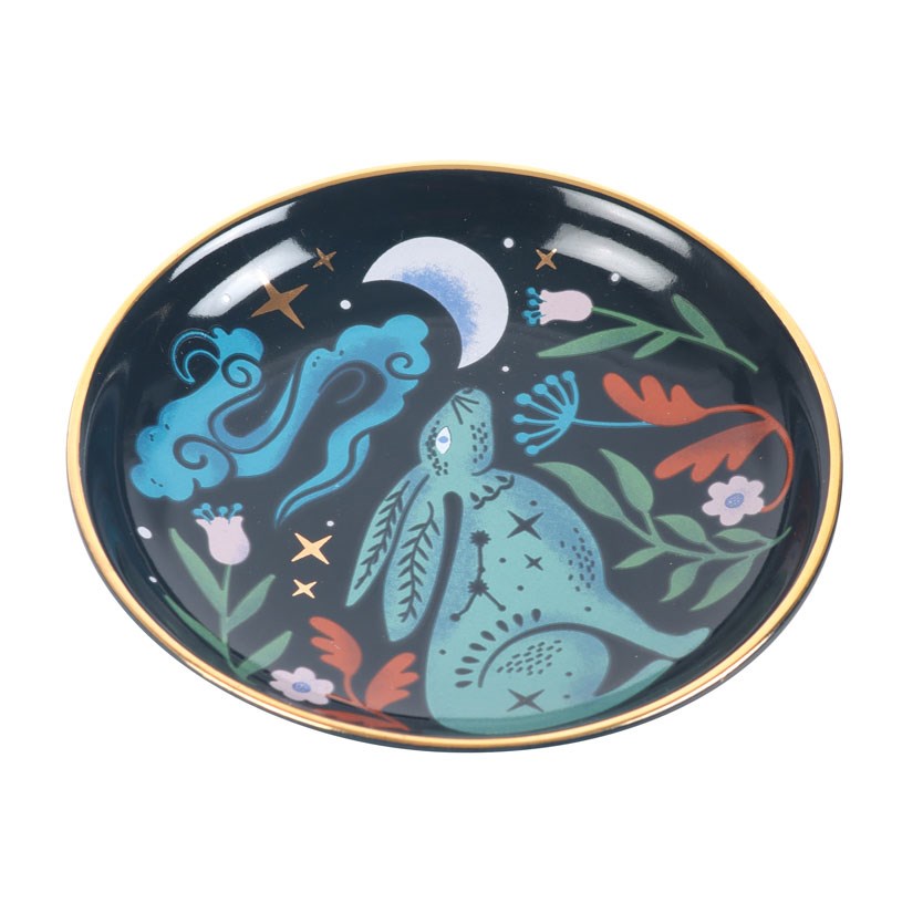 Midnight Hare Ceramic Trinket Dish1