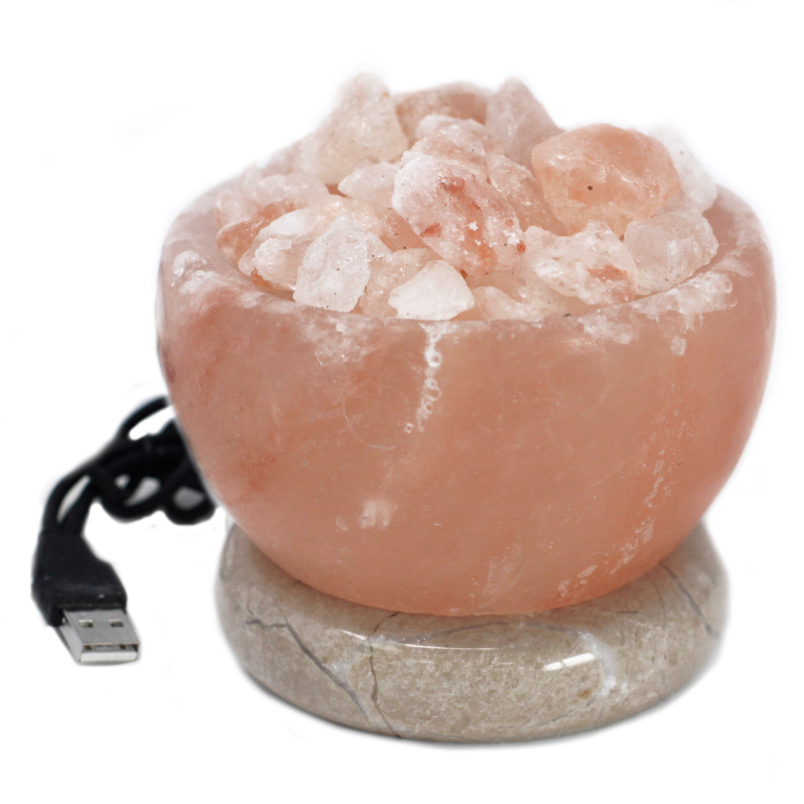 Multicolour Himalayan Salt Bowl Lamp with USB Connection