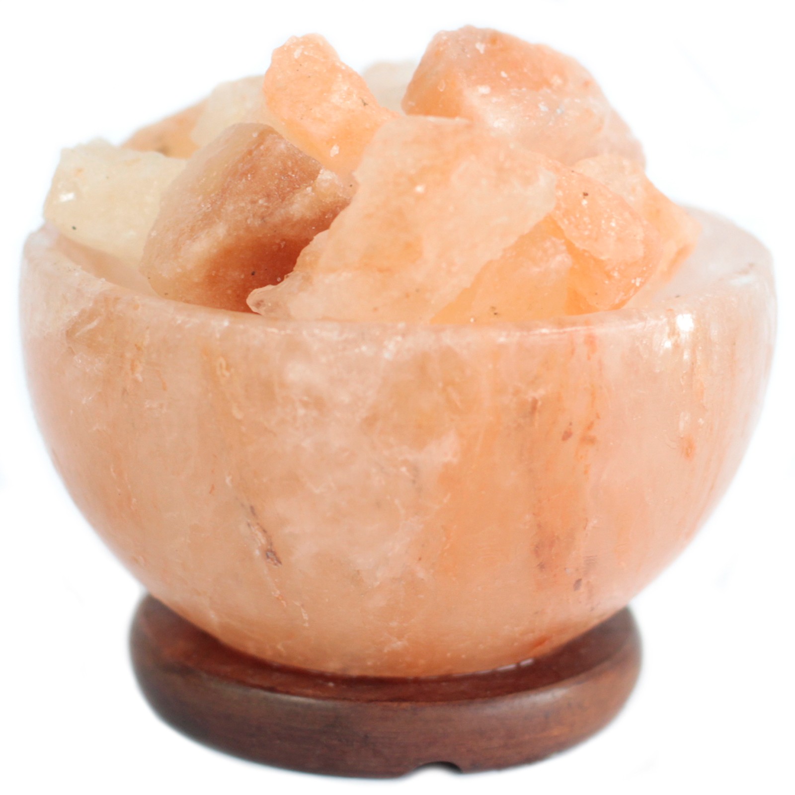 Natural Himalayan Salt Fire Bowl & Chunks Lamp – 15 x 9cm