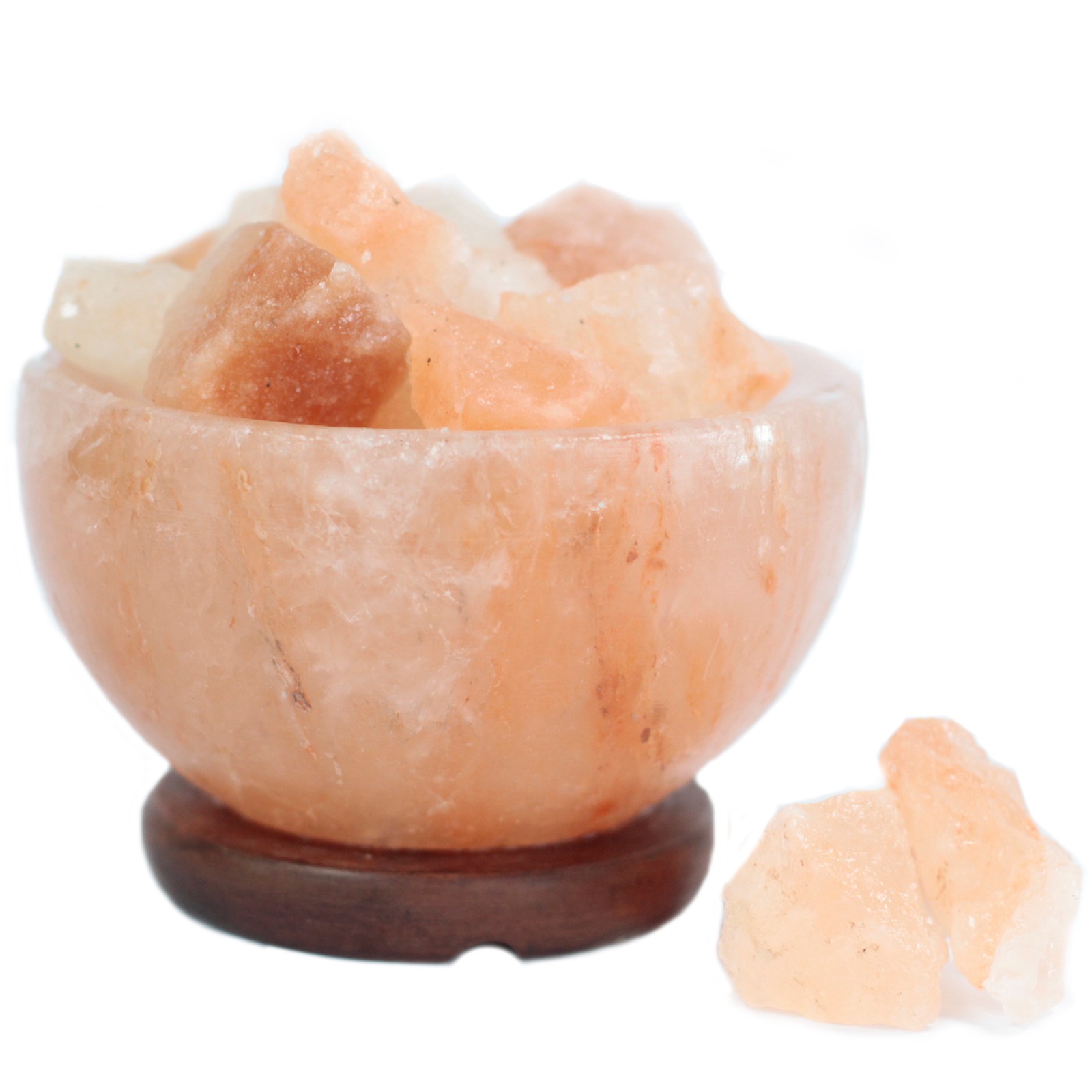 Natural Himalayan Salt Fire Bowl & Chunks Lamp – 15 x 9cm2