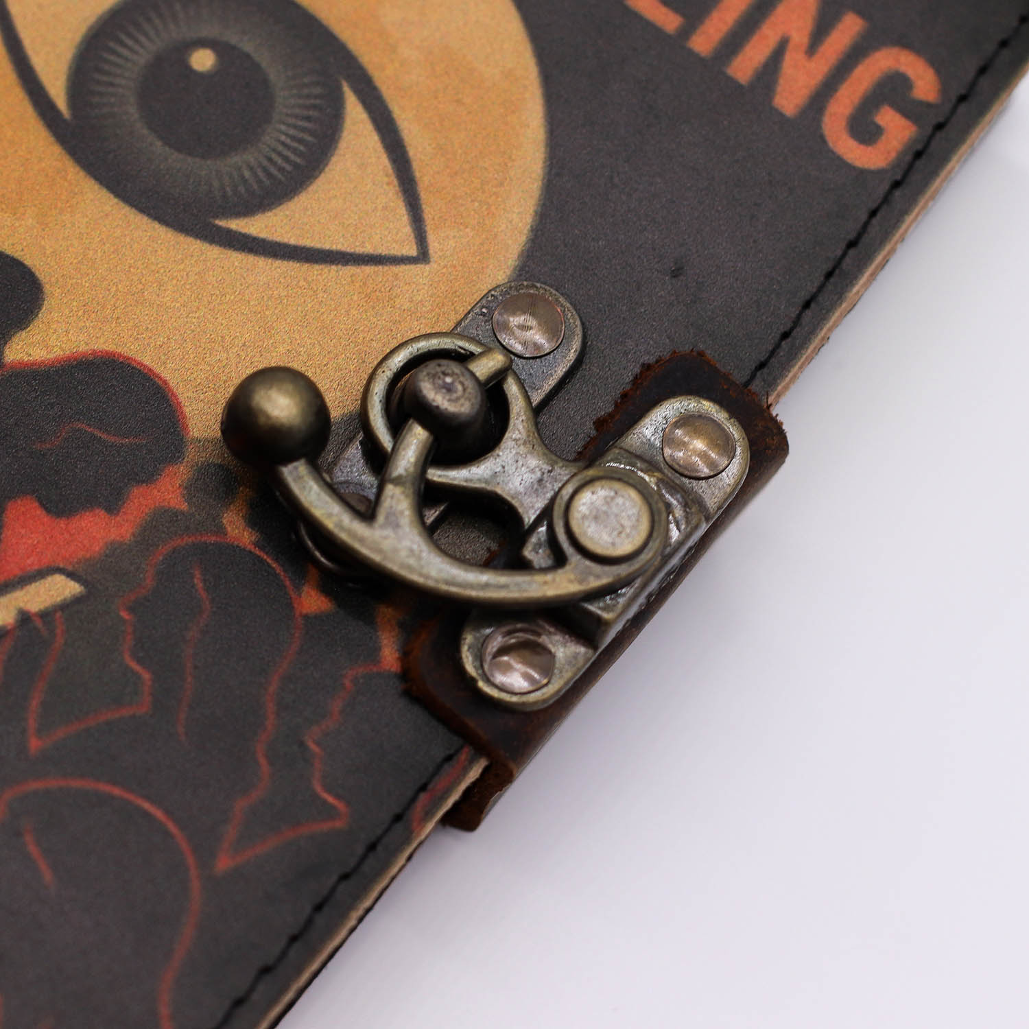 Stop Doomscrolling Leather Notebook & Plain Journal (7x5