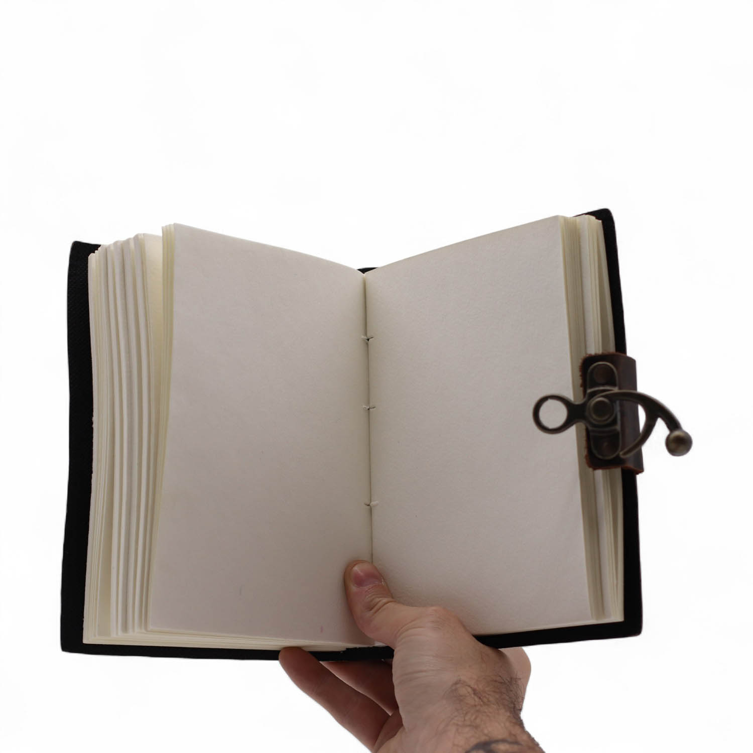 Stop Doomscrolling Leather Notebook & Plain Journal (7x5