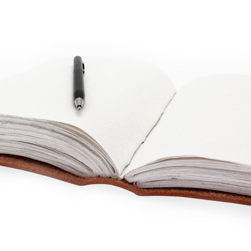 Large Leather 7 Chakra Stone Blank Journal & Guest Book (10x13