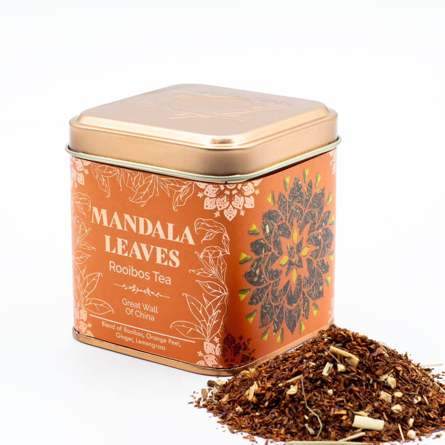 Mandala Leaves Rooibos Great Wall of China – Citrus Rooibos Tea (50g Tin)