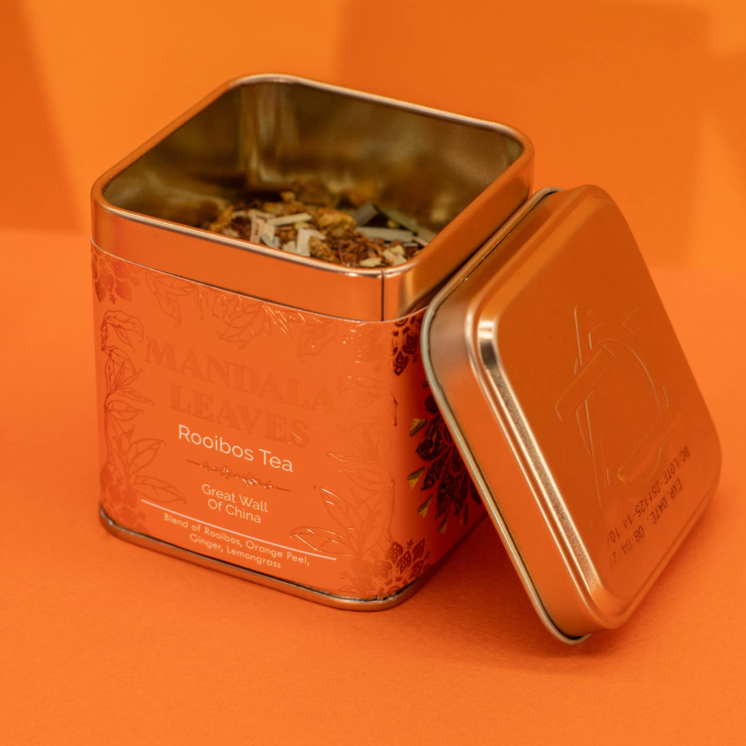 Mandala Leaves Rooibos Great Wall of China – Citrus Rooibos Tea (50g Tin)2