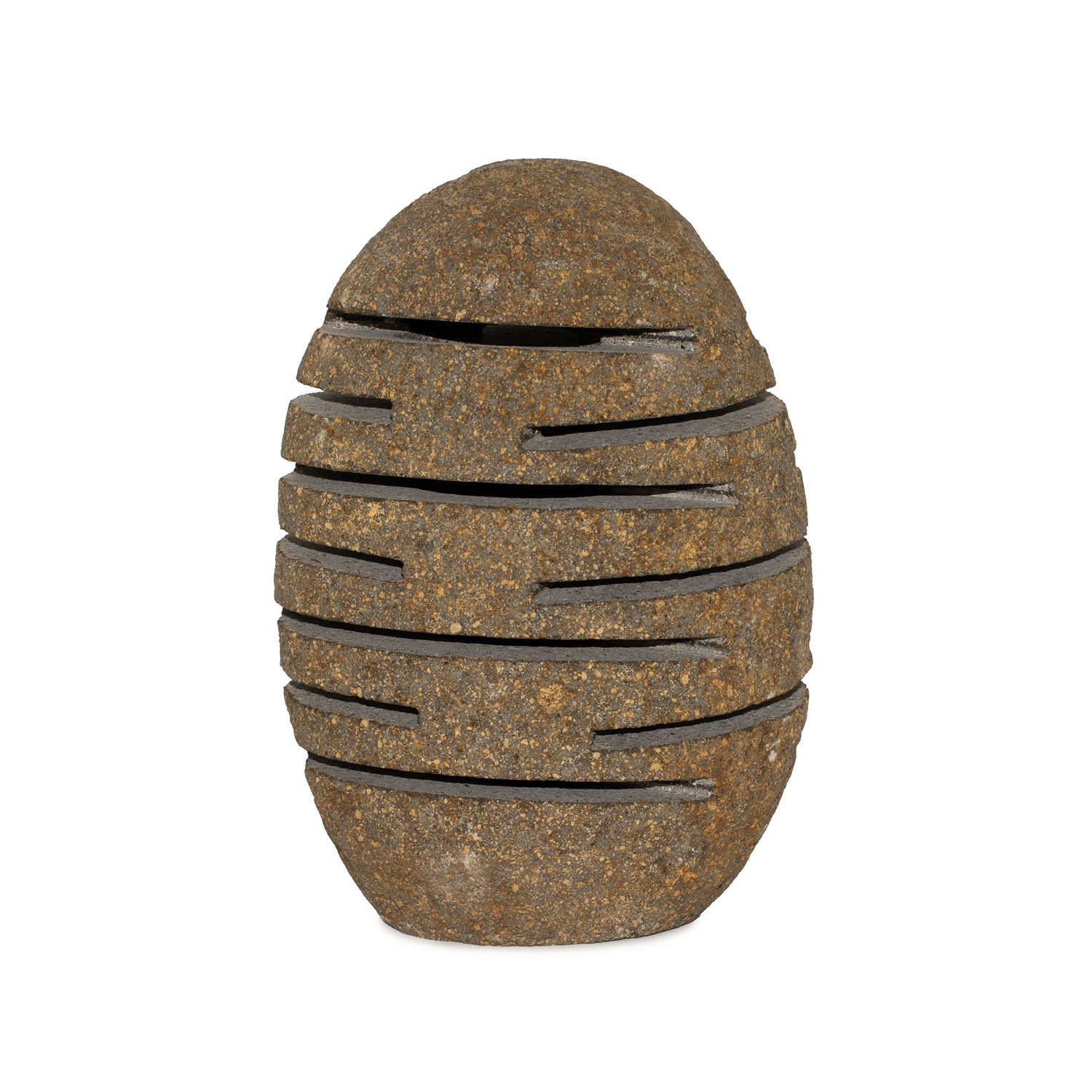 Handcrafted Natural Riverstone Candle Holder (10x13x22cm)